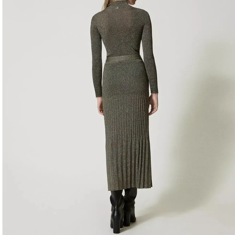 GONNA LONGUETTE IN MAGLIA IN LUREX TWINSET