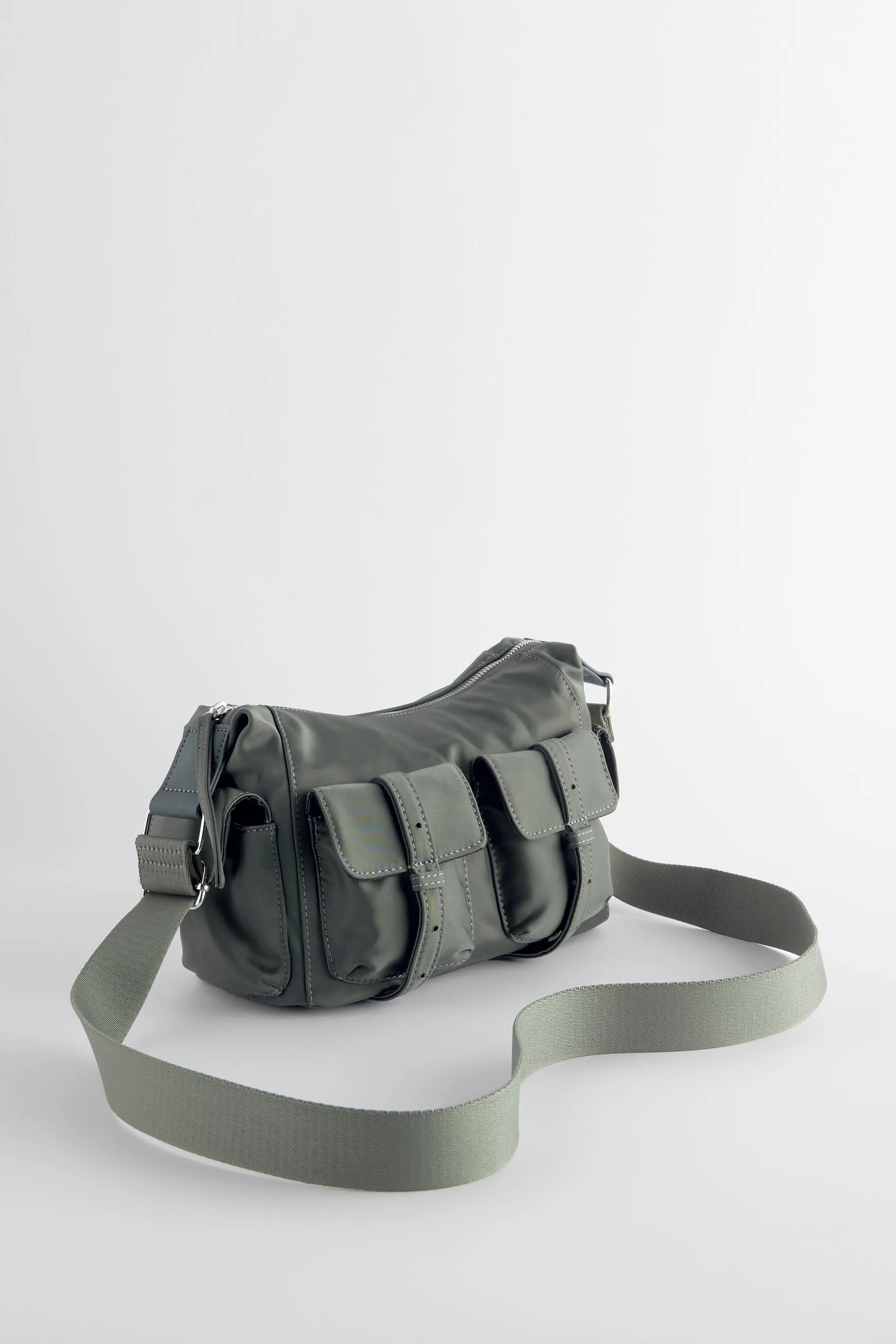 Grigio  - Satin - Borsa a tracolla multitasche