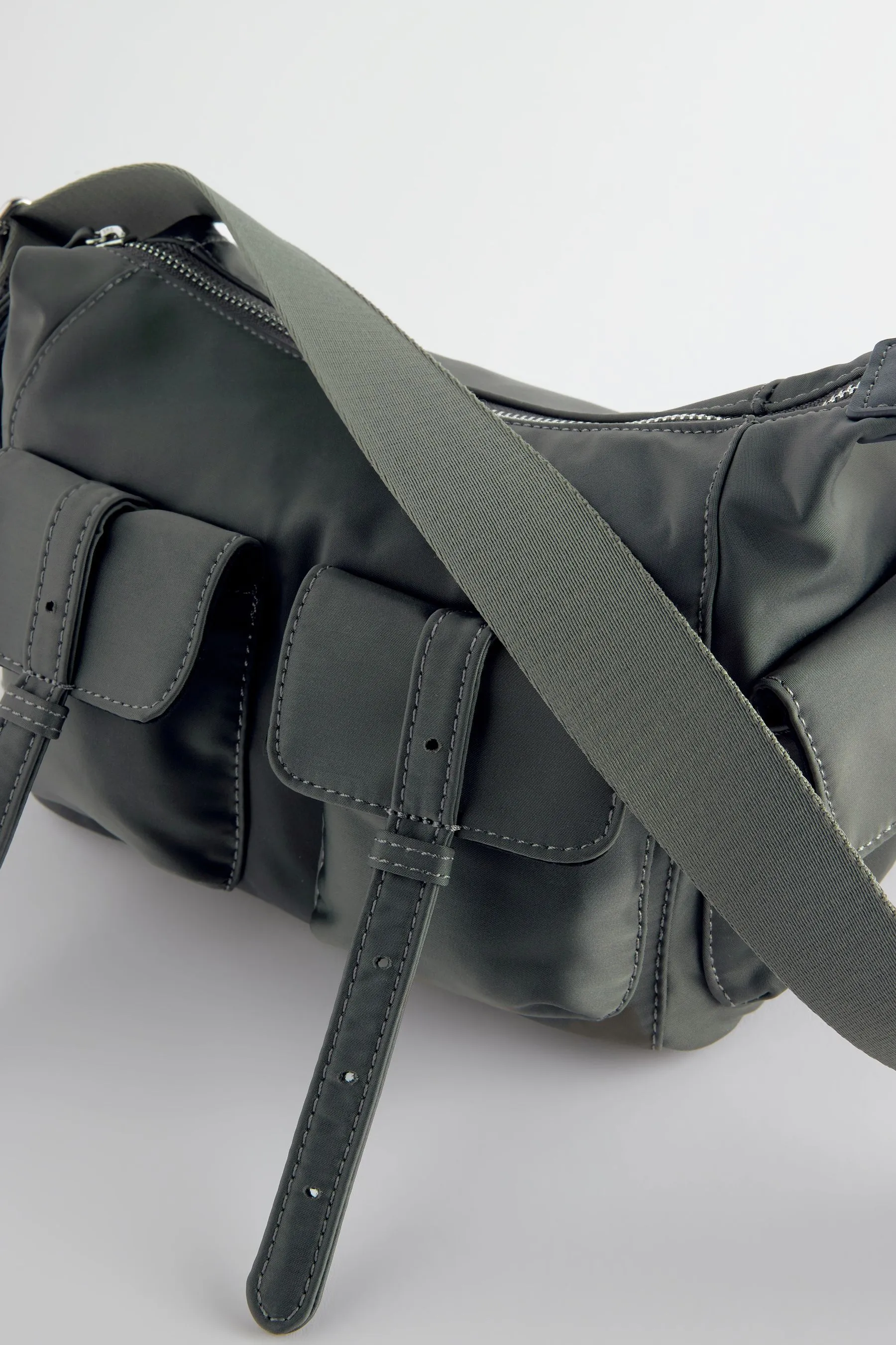 Grigio  - Satin - Borsa a tracolla multitasche