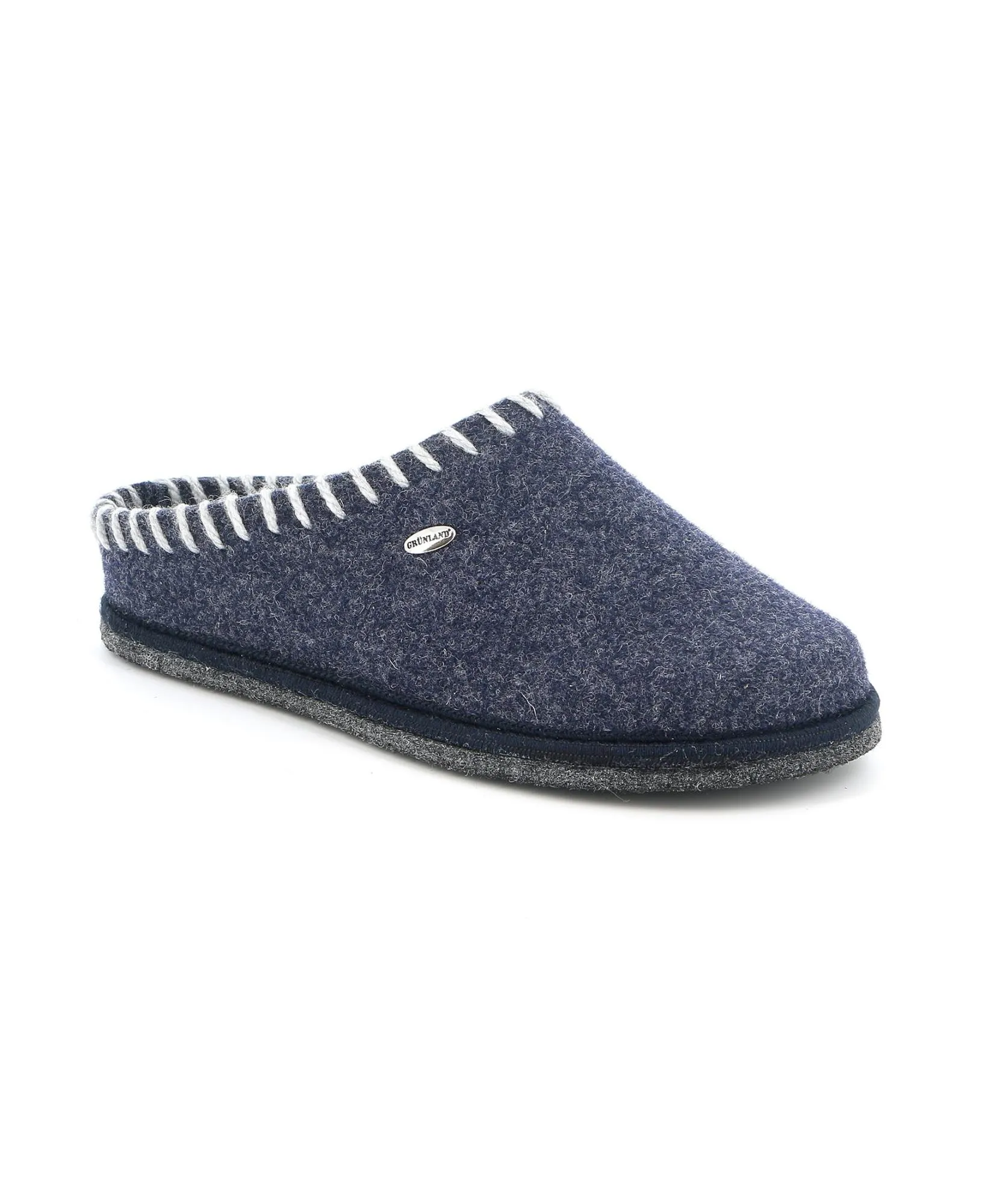 GRUNLAND KLOS CI2937 blu grigio ciabatte pantofole donna feltro plantare estraibile