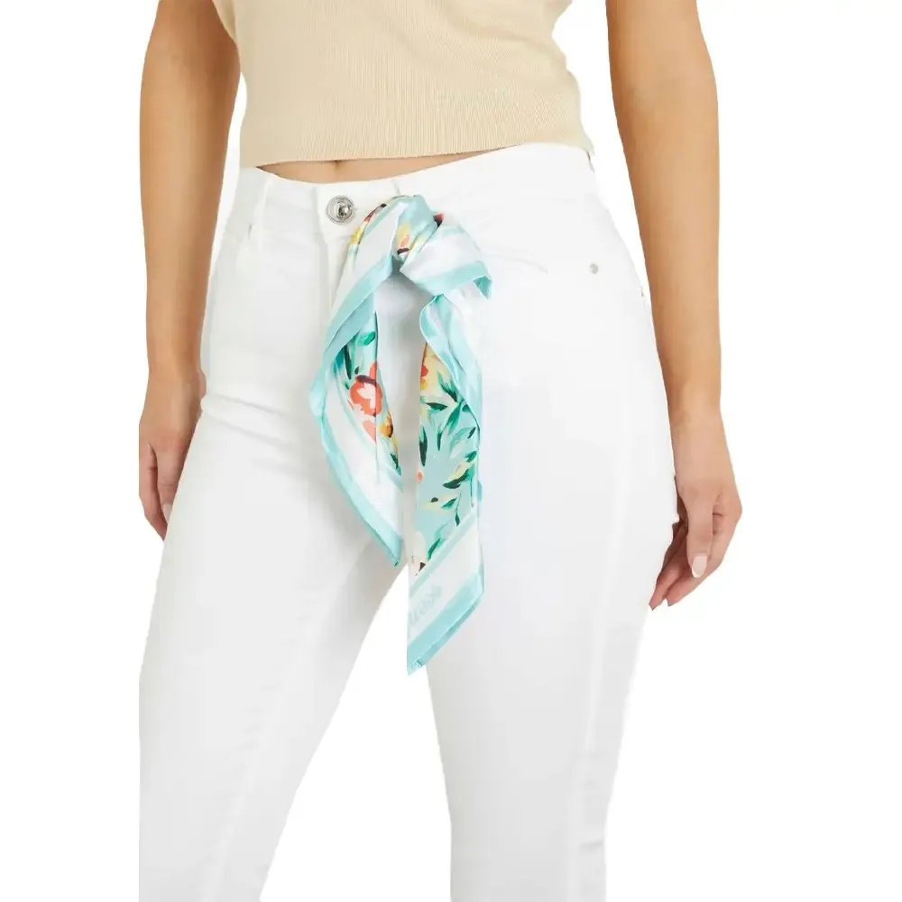 Guess Pantalone 5t Capri W4GA91 W93CE G011 Bianco
