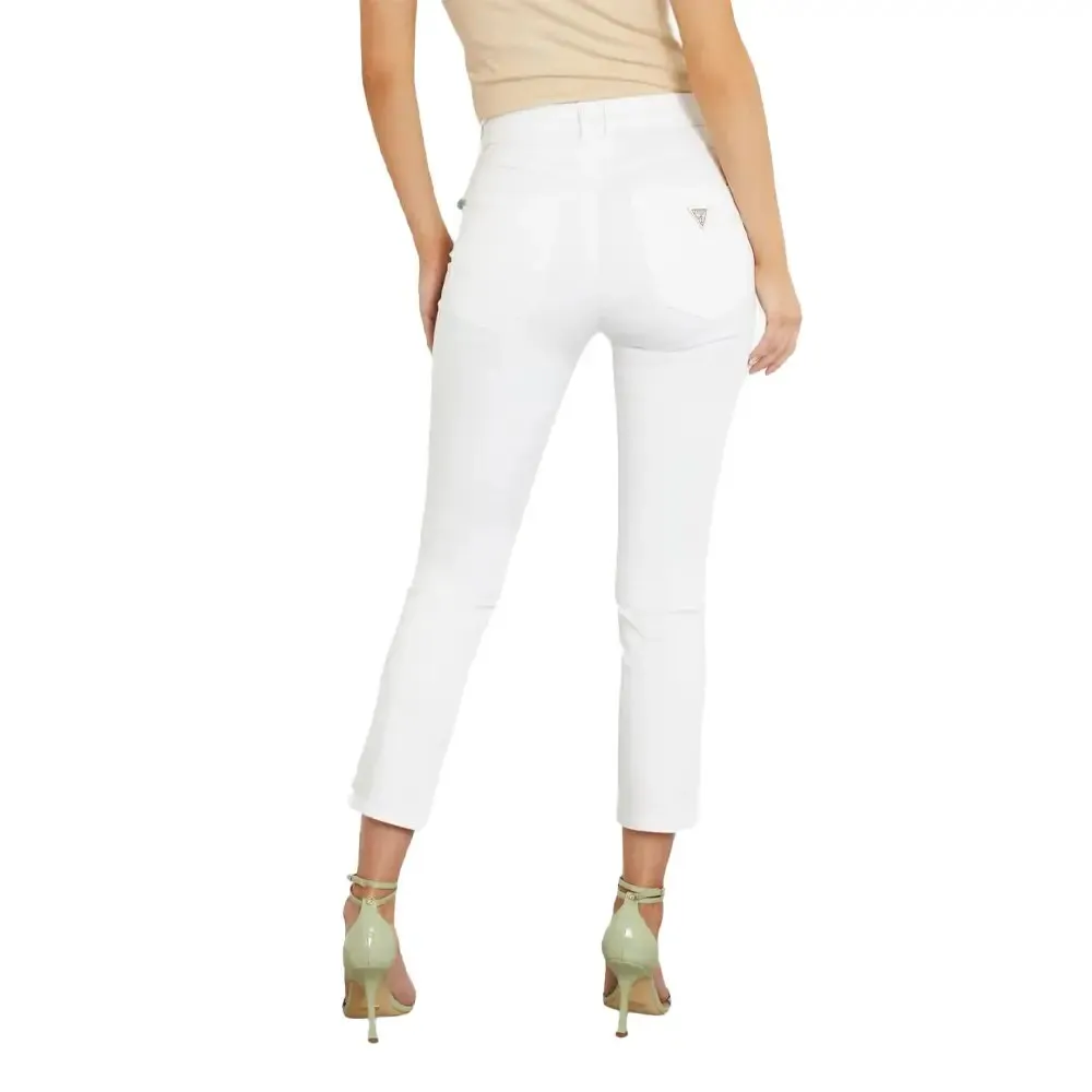Guess Pantalone 5t Capri W4GA91 W93CE G011 Bianco