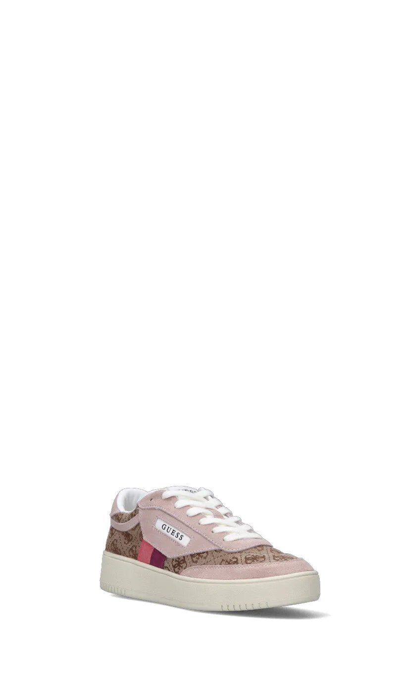 GUESS Sneaker donna beige/rosa in suede