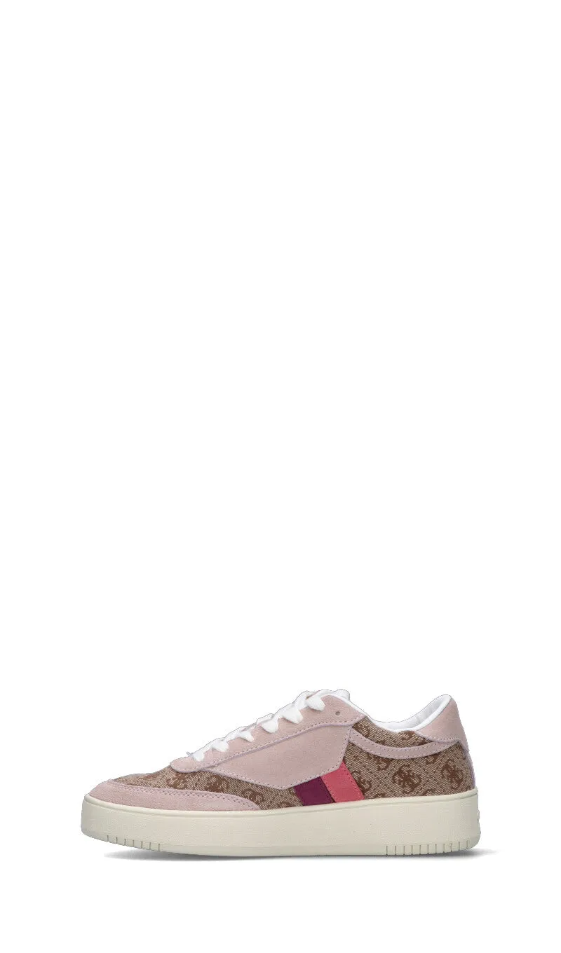 GUESS Sneaker donna beige/rosa in suede