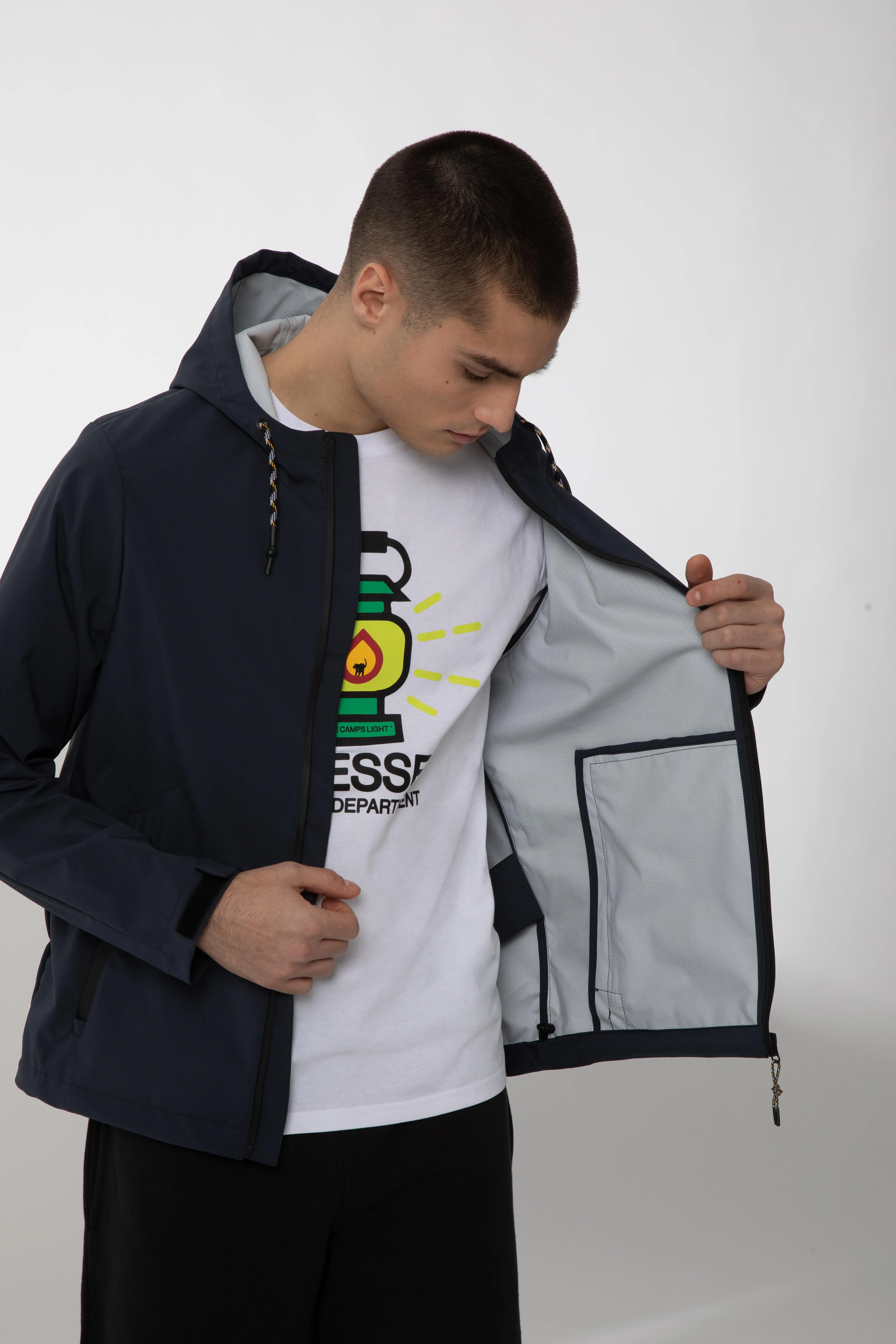 HARDY – Giacca nera doppio strato e mezzo