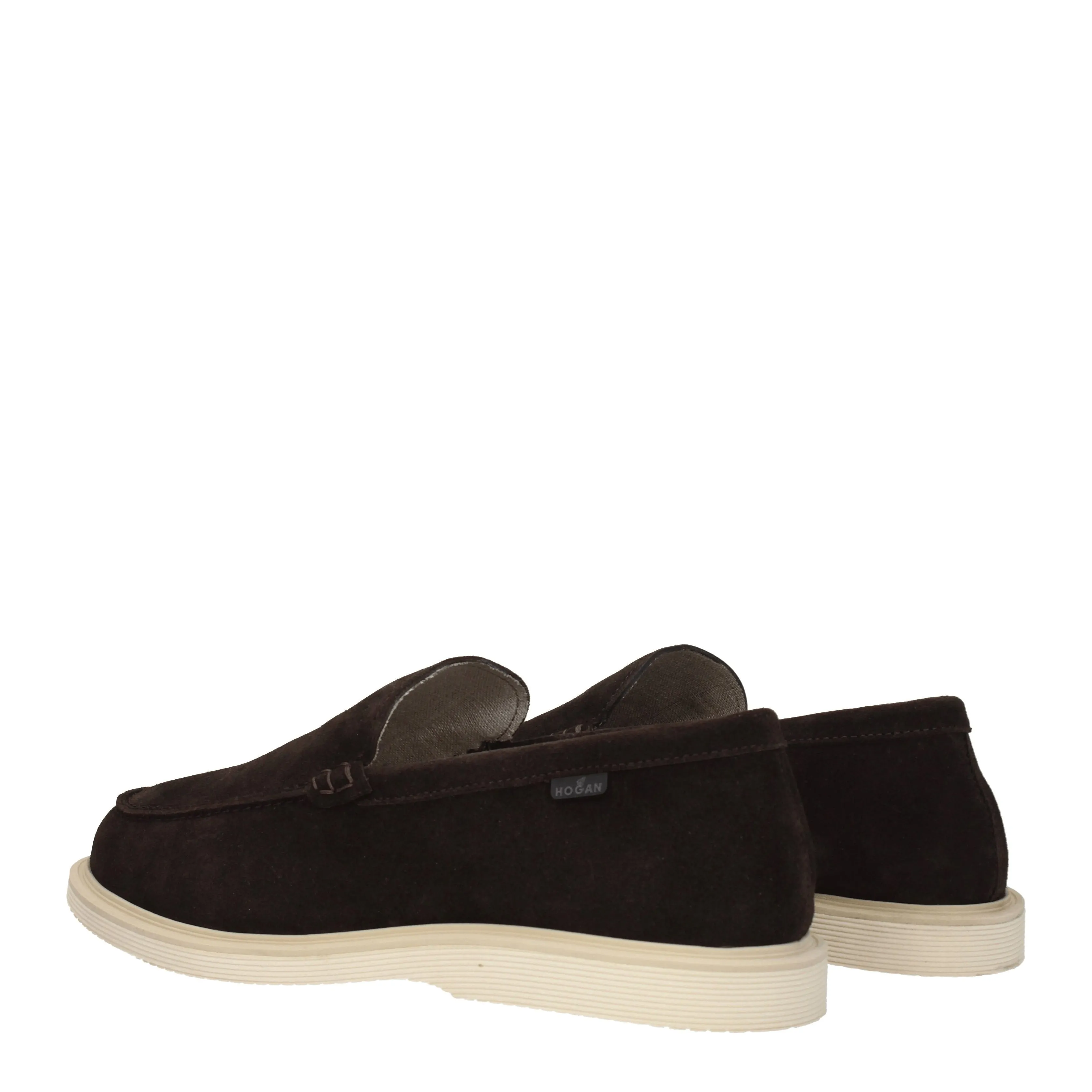 Hogan Mocassini Uomo Camoscio Marrone/Ebano