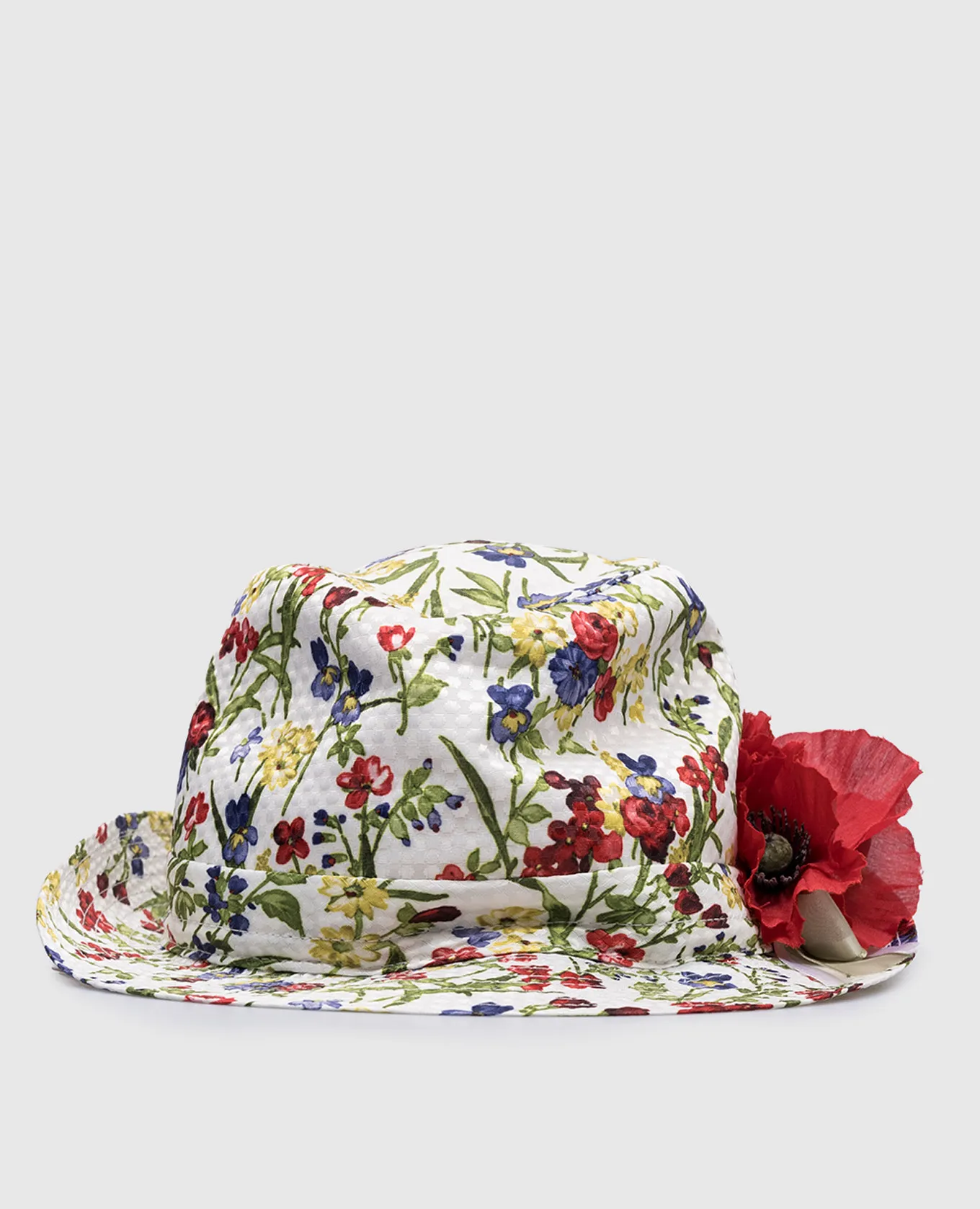 Il Trenino Cappello bianco per bambini con stampa floreale 5516