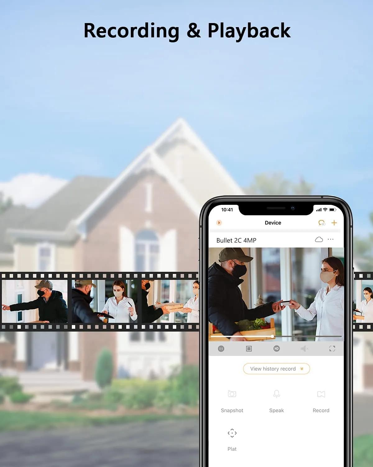 Imou Telecamera WiFi Esterno, 4MP Videocamera sorveglianza da Esterno Telecamera di Sicurezza con Rilevamento Umano, Impermeabil