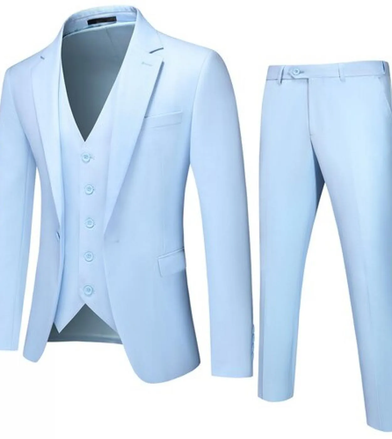 Indietro Bouble Vent blazer  gilet  pantaloni High End Boutique Fashion Mens Formal Office Business Suit 3 pezzi Set Sposo M