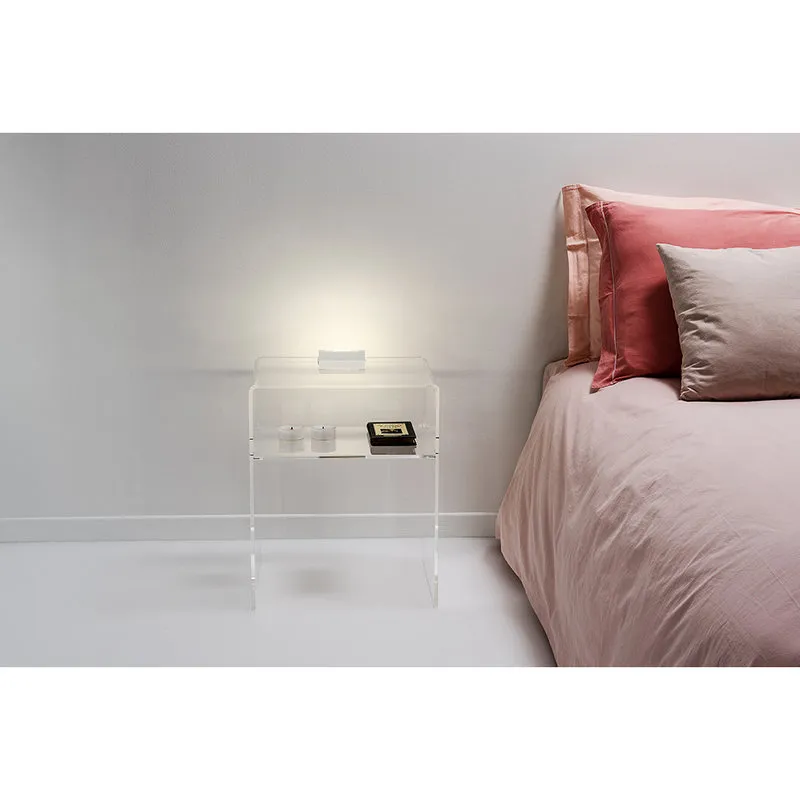 Iplex Lyn comodino led trasparente/grigio