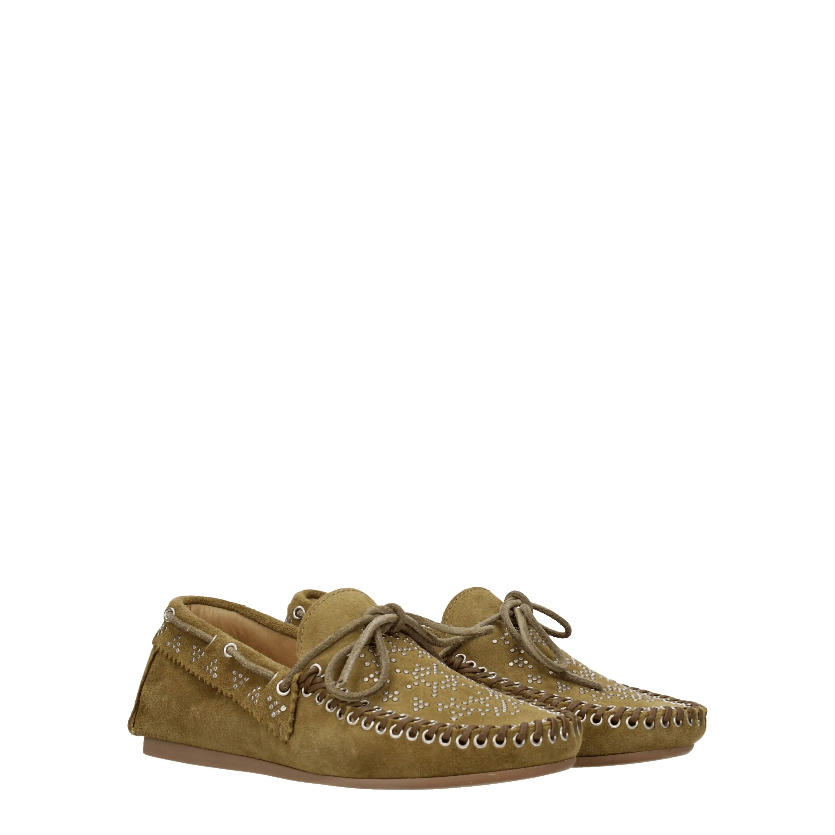Isabel Marant Mocassini Donna Camoscio Verde