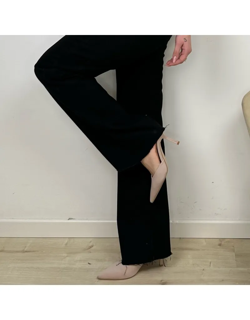 JEANS COLOR WIDE LEG NERO
