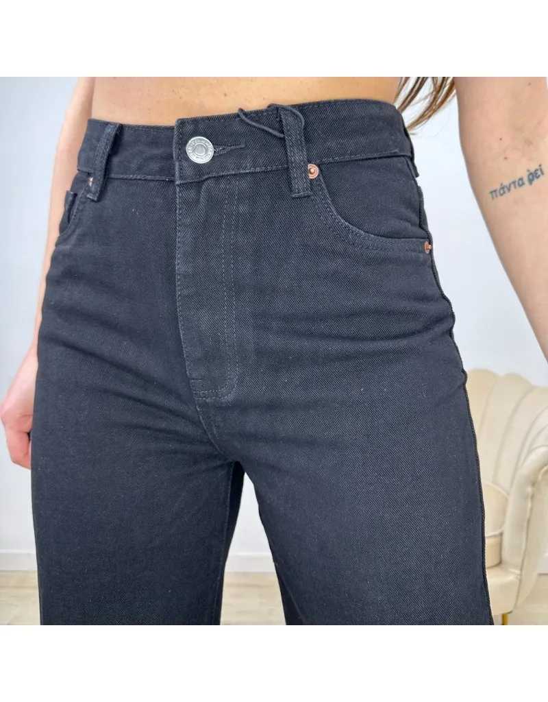 JEANS COLOR WIDE LEG NERO