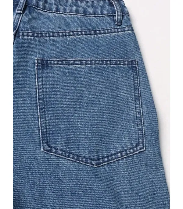 Jeans fullleg half strass