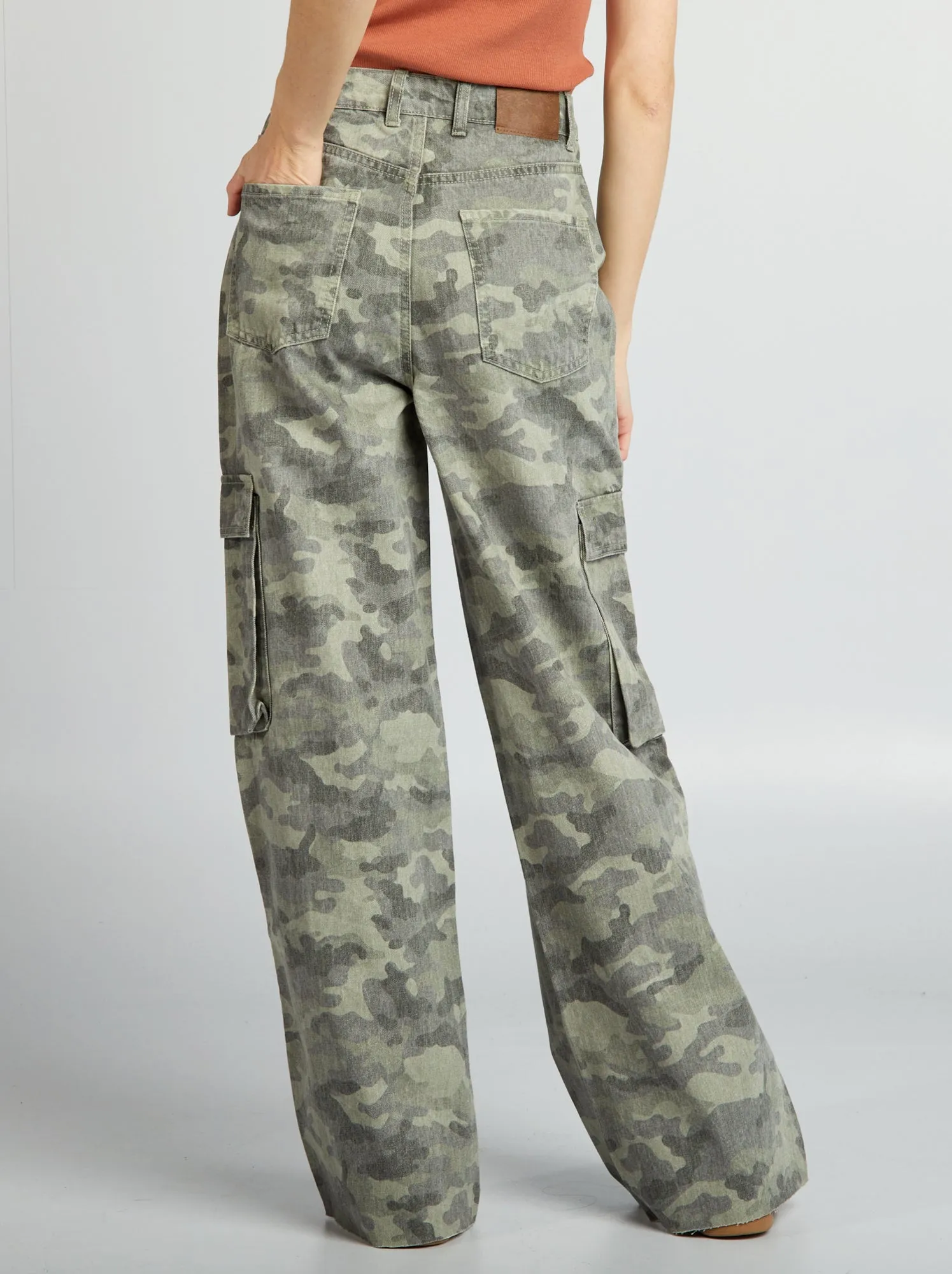 Jeans multitasche wide leg - KAKI