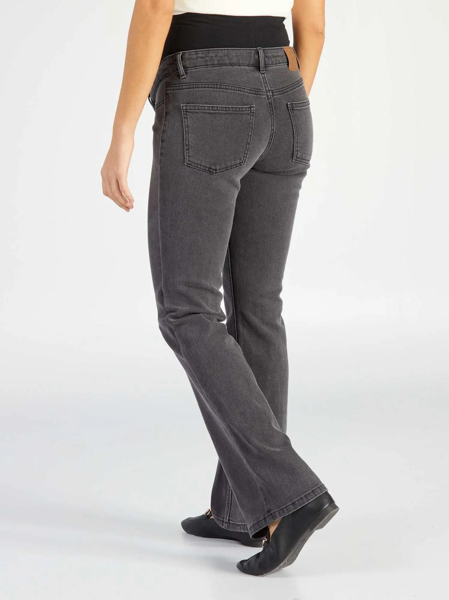 Jeans premaman taglio flare - GRIGIO