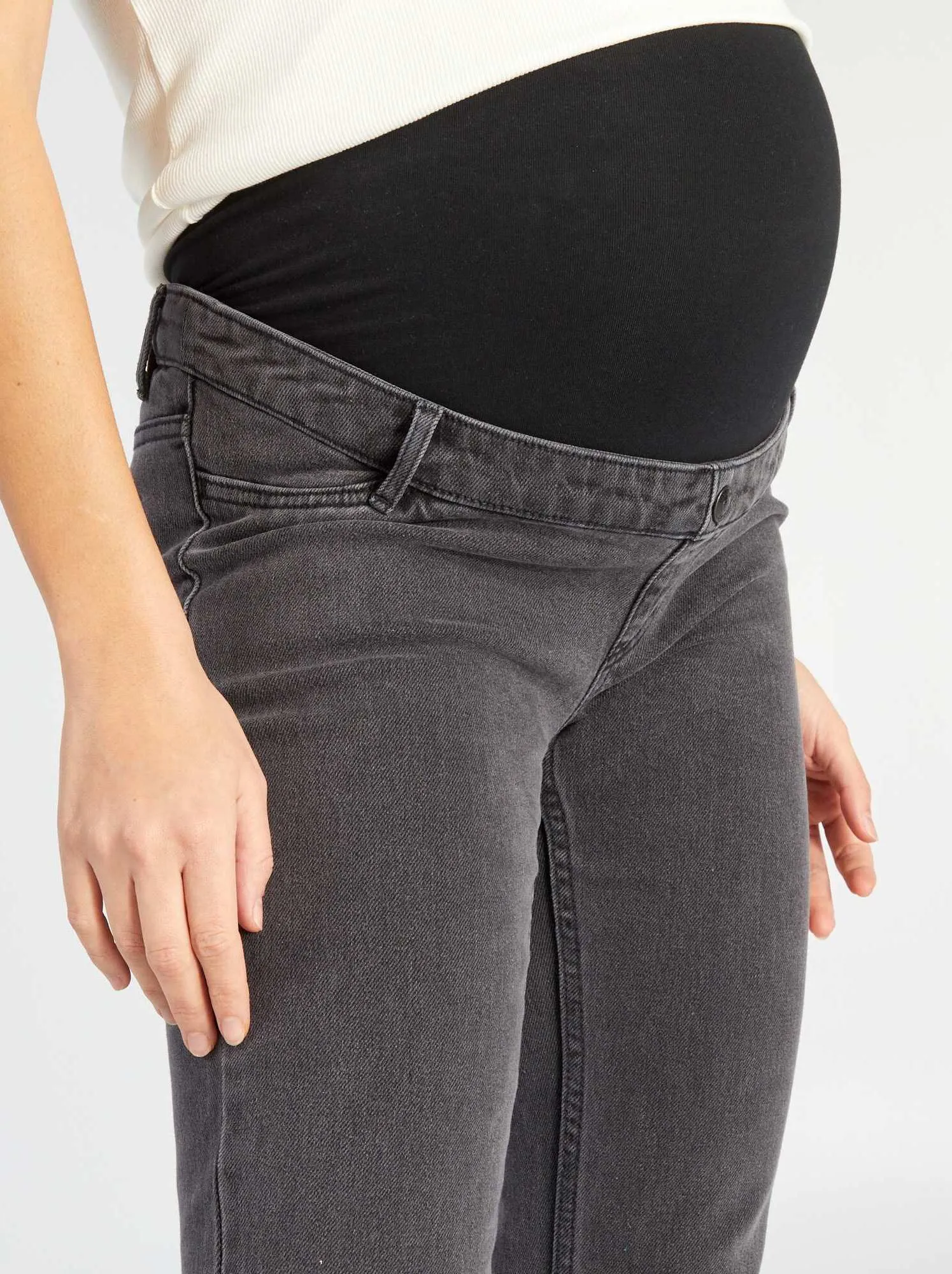 Jeans premaman taglio flare - GRIGIO