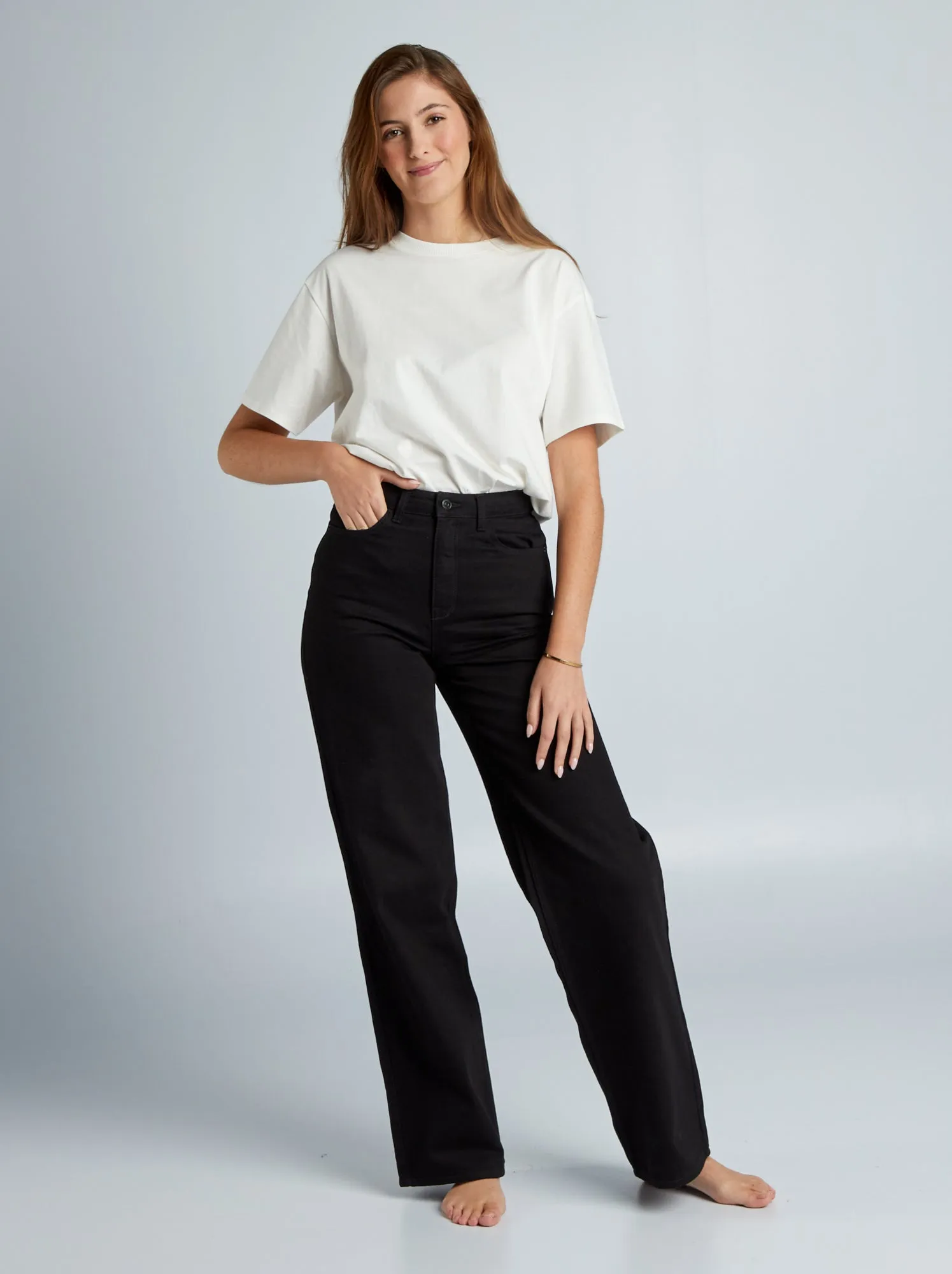 Jeans wide leg - 34L - NERO
