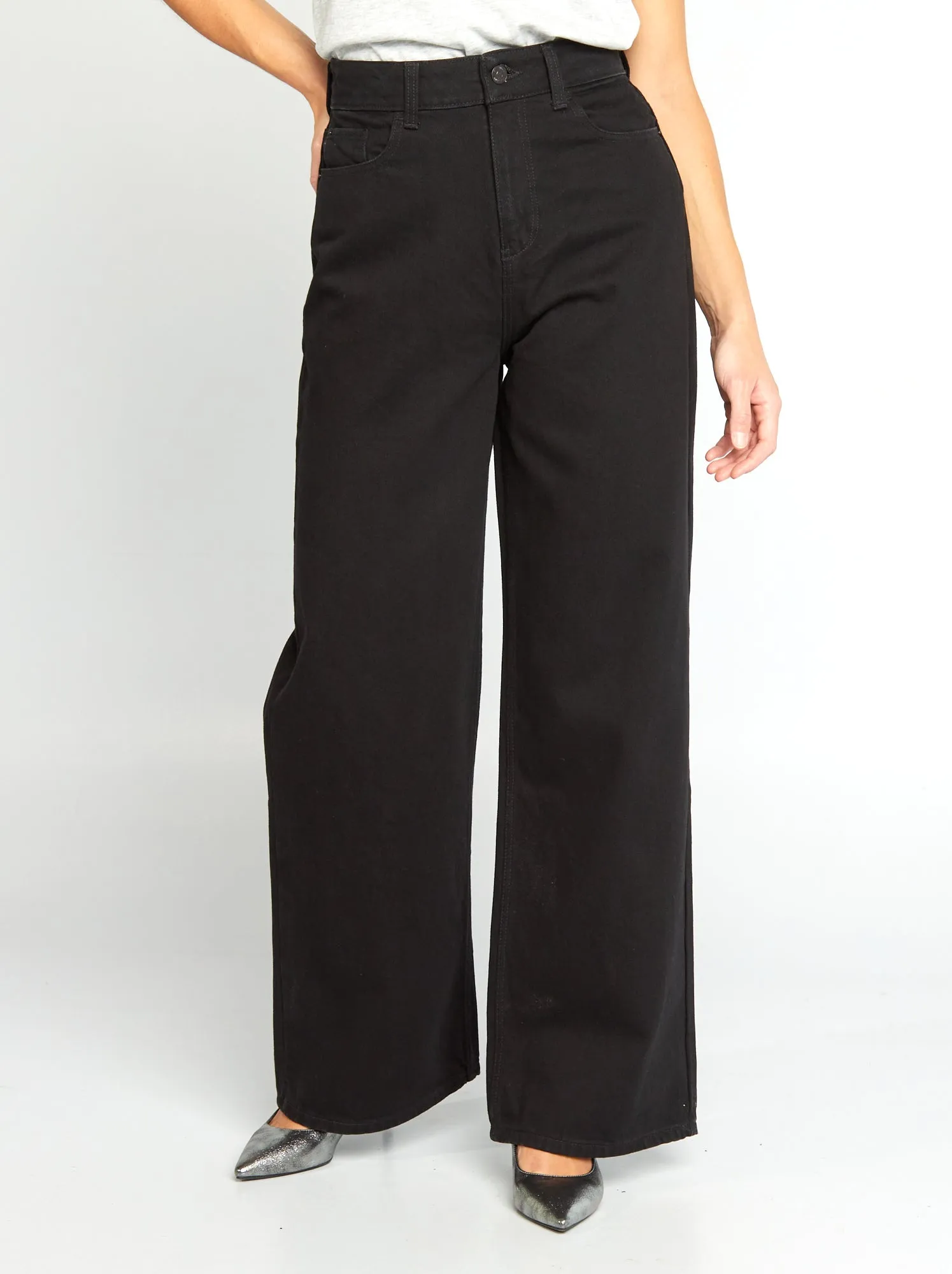 Jeans wide leg - 34L - NERO