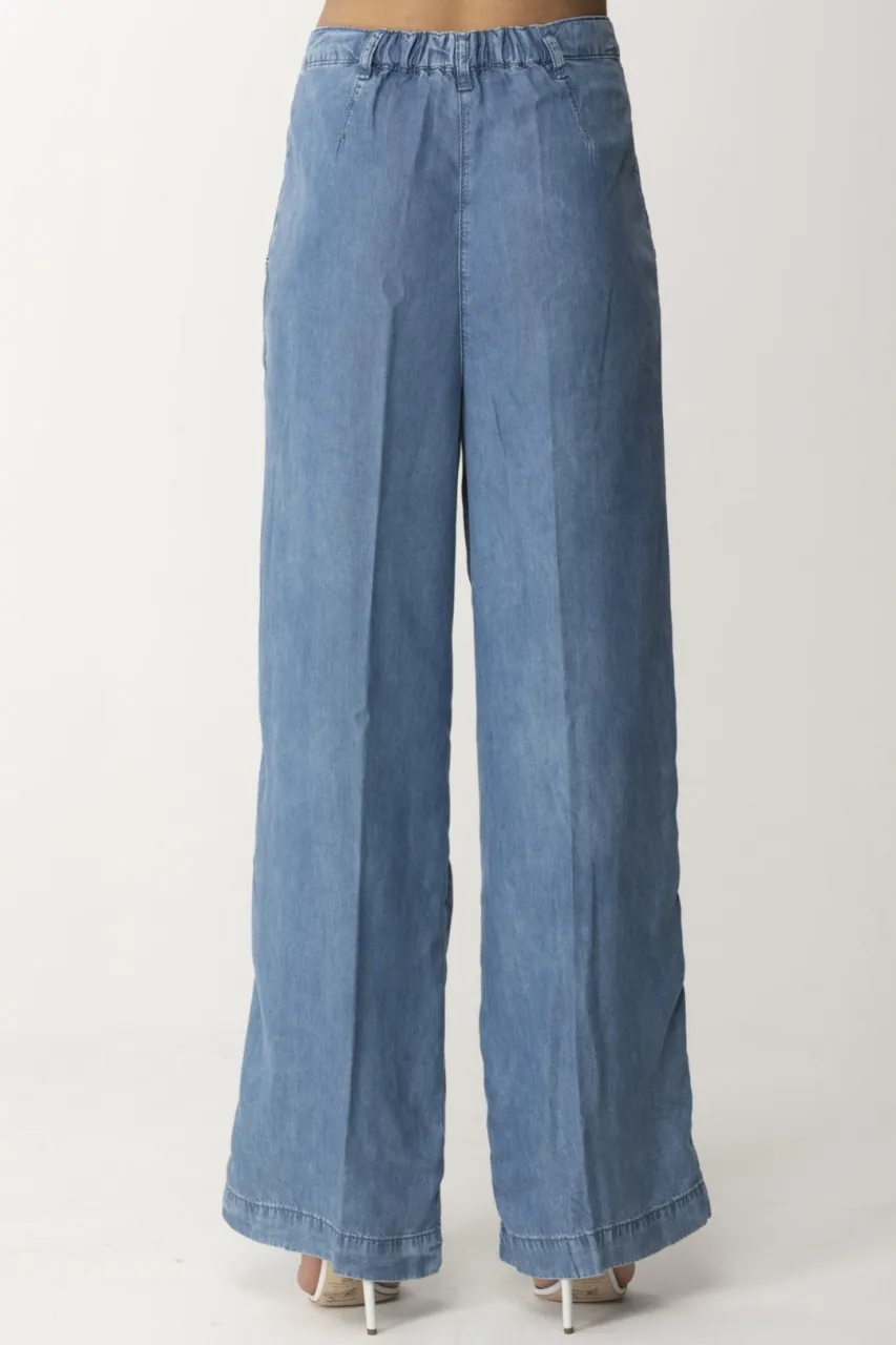 Jeans wide leg Blue Wash Tencel