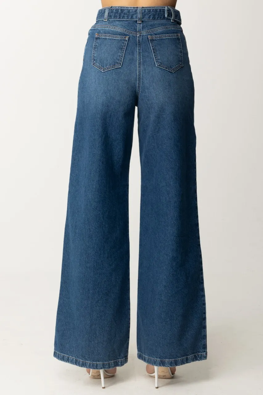 Jeans wide leg con cintura Denim