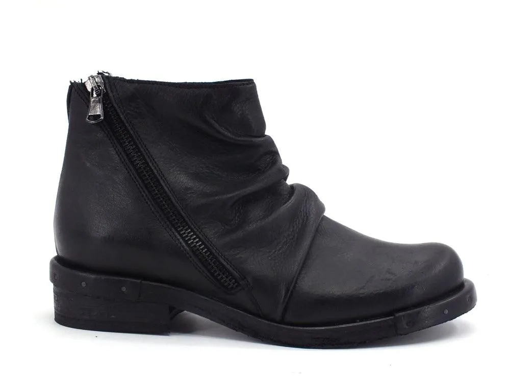 JIUDIT Stivaletto Pelle Arricciata Nero 124FC