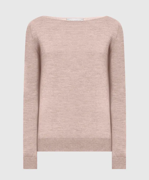 John Smedley Maglione in lana Susan beige chiaro SUSAN