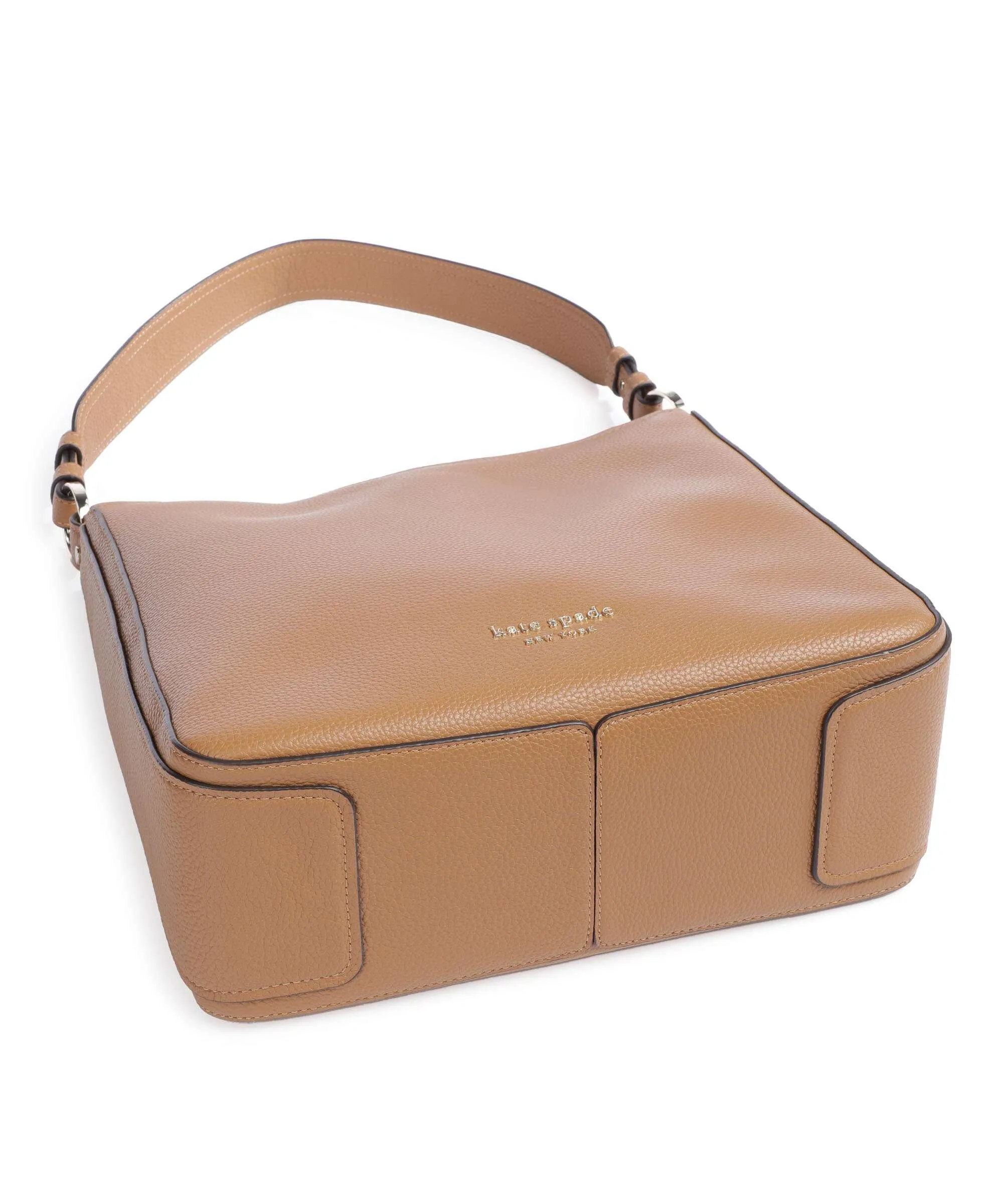  Kate Spade New York Hudson Borsa hobo pelle granulata marrone chiaro  