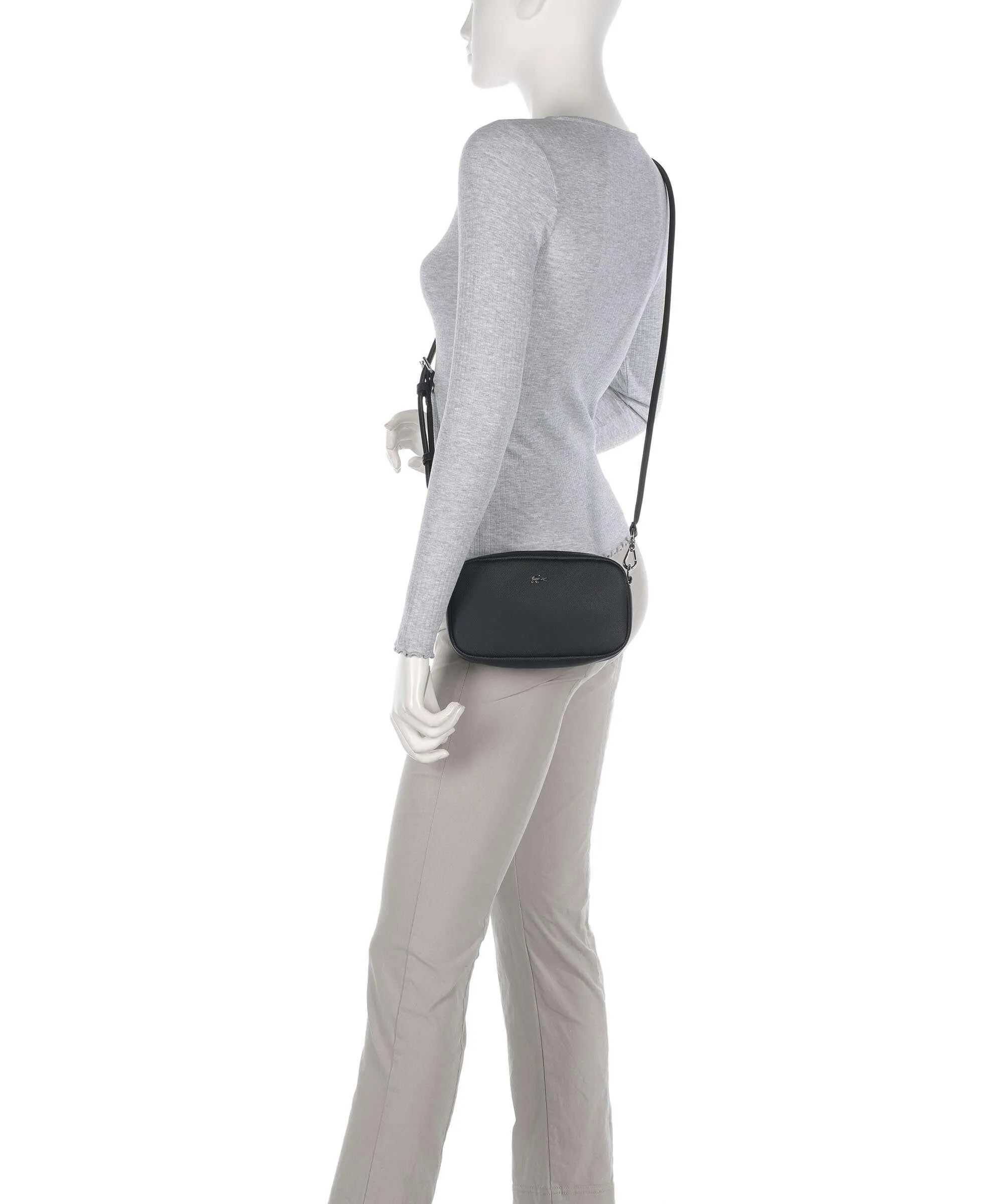  Lacoste Daily City Borsa a tracolla plastica nero  