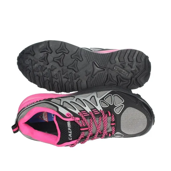 L'ALPINA  SNEAKERS BASSA AL101 NERO/FUXIA