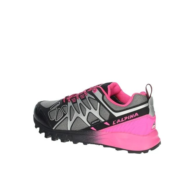 L'ALPINA  SNEAKERS BASSA AL101 NERO/FUXIA