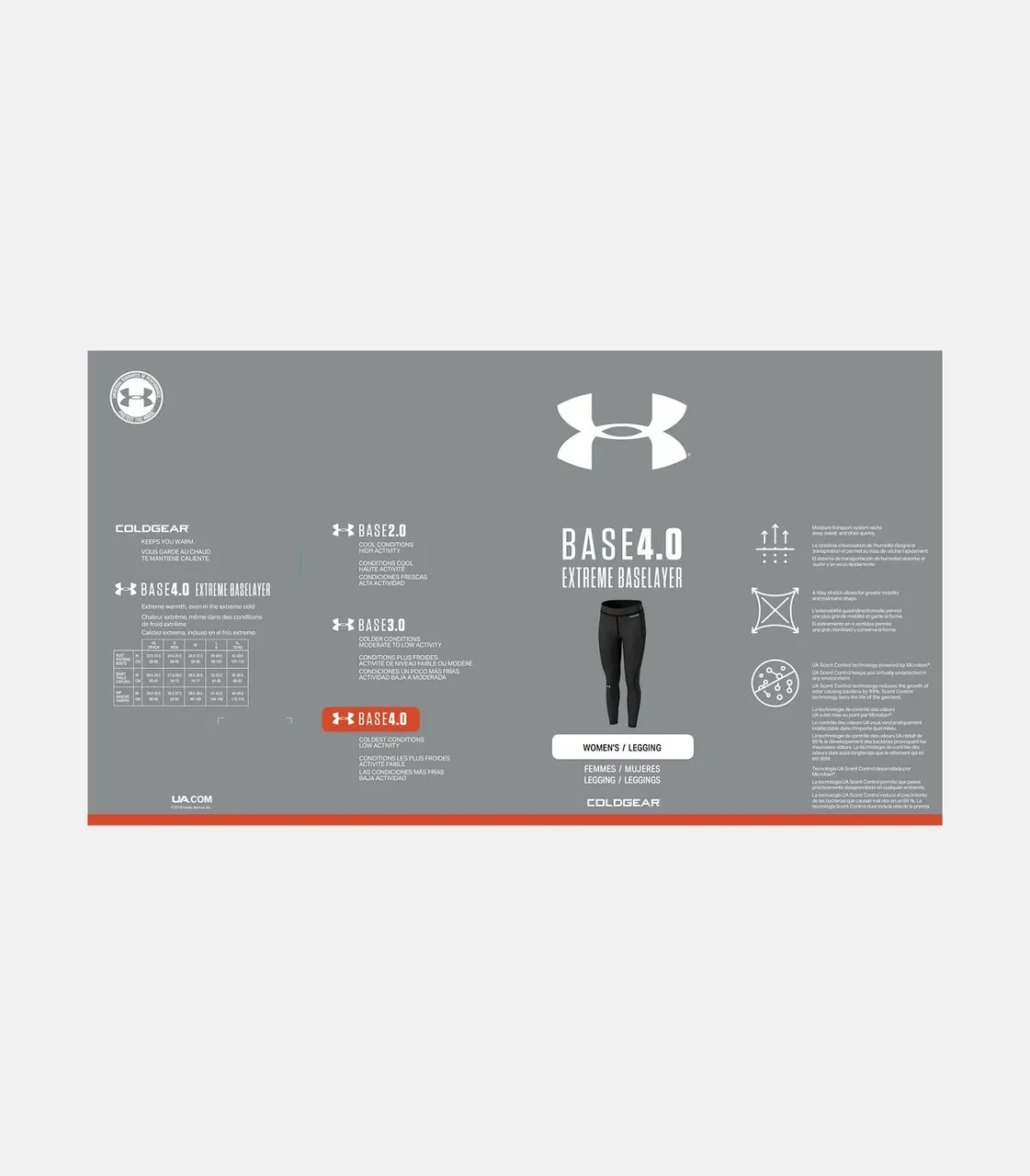 Leggings Under Armour tattici ColdGear 4.0 da donna neri
