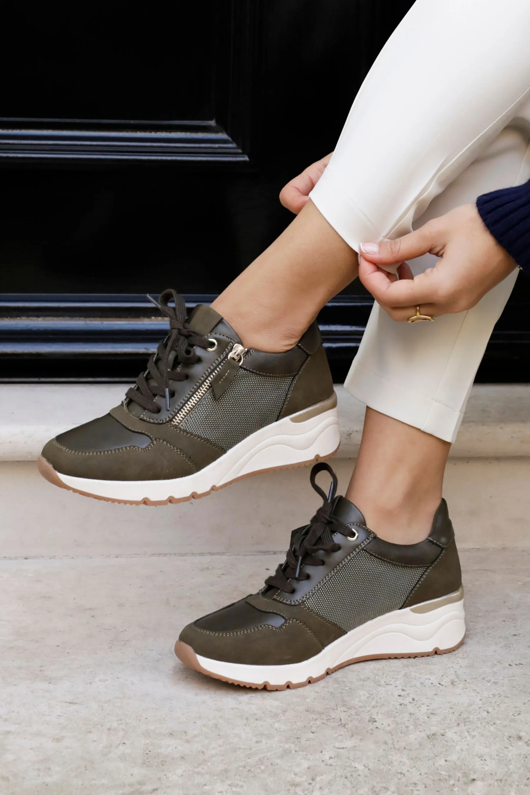 Linzi Luca Pizzo - Scarpe da ginnastica con zip laterale    