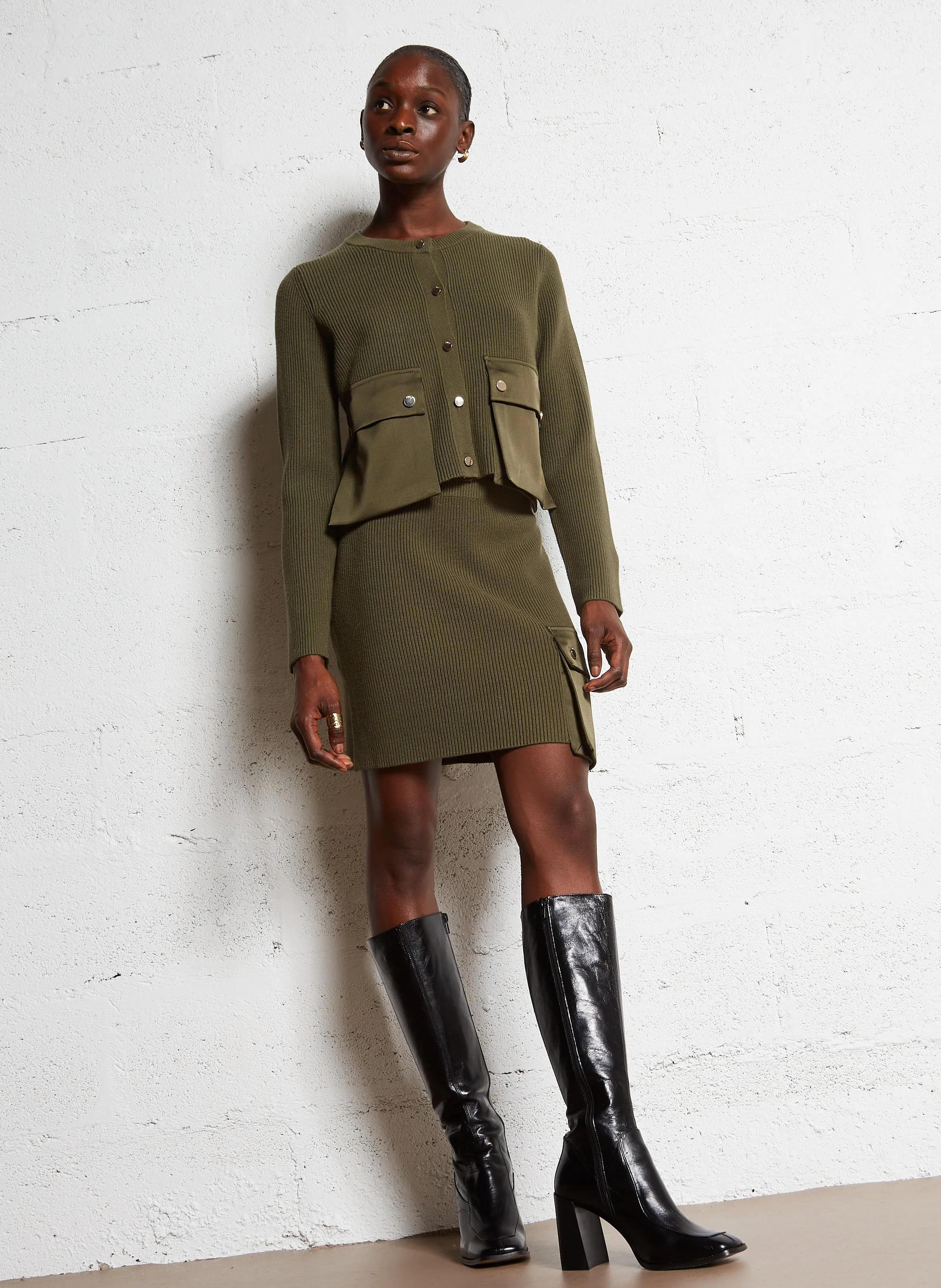  LIU JO   Gonna corta in maglia | Verde
