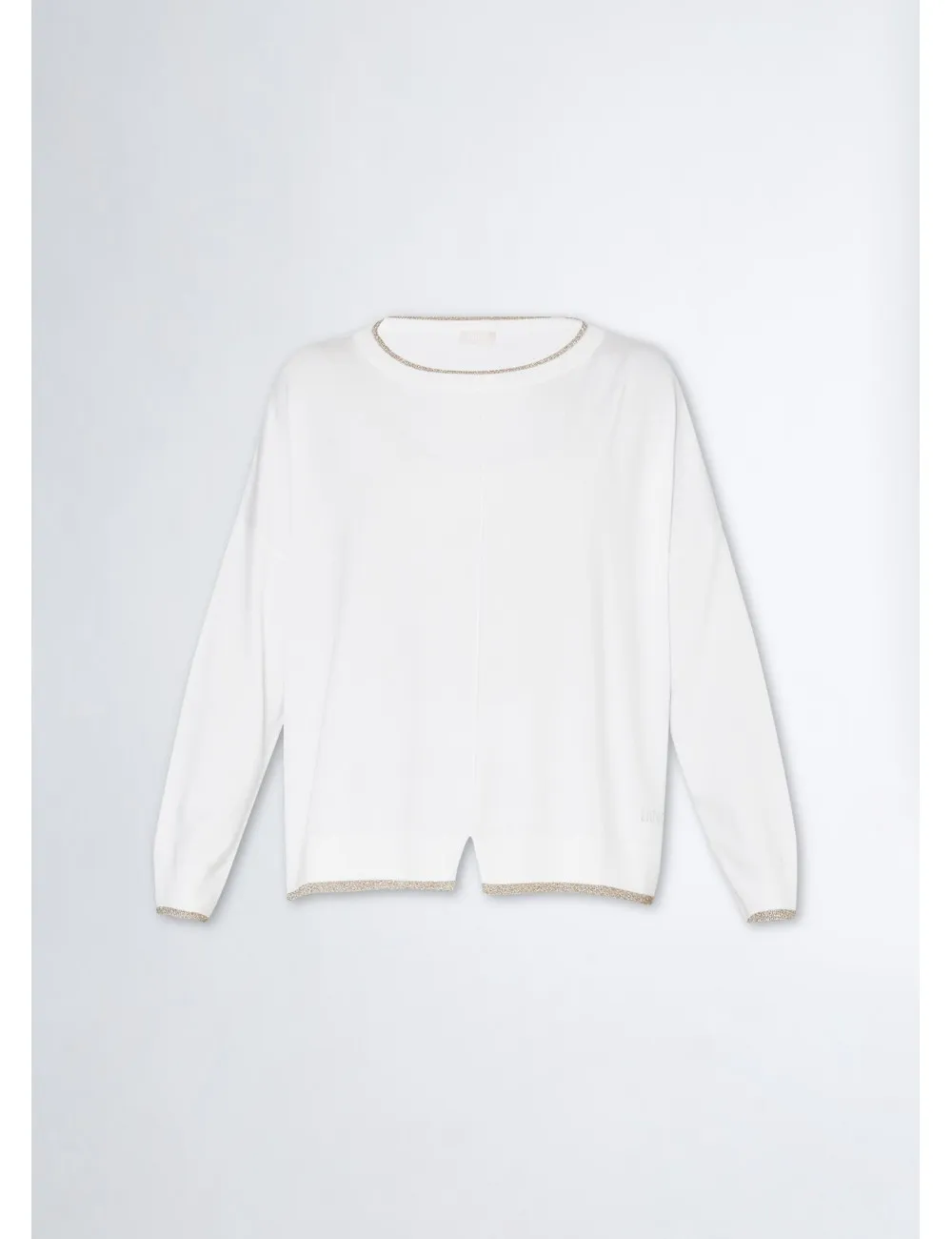 MA4074 11111 MAGLIA IN VISCOSA LIU JO DONNA MAGLIETTA AMPIA SHIRT MANICA LUNGA