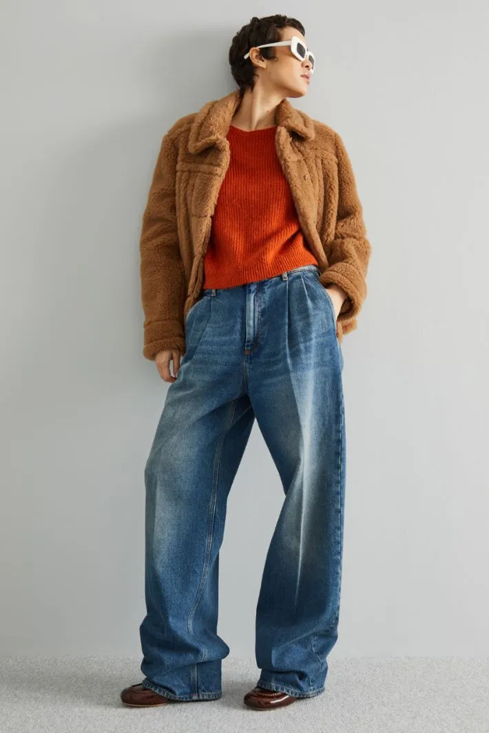 Maglia a coste in mohair
