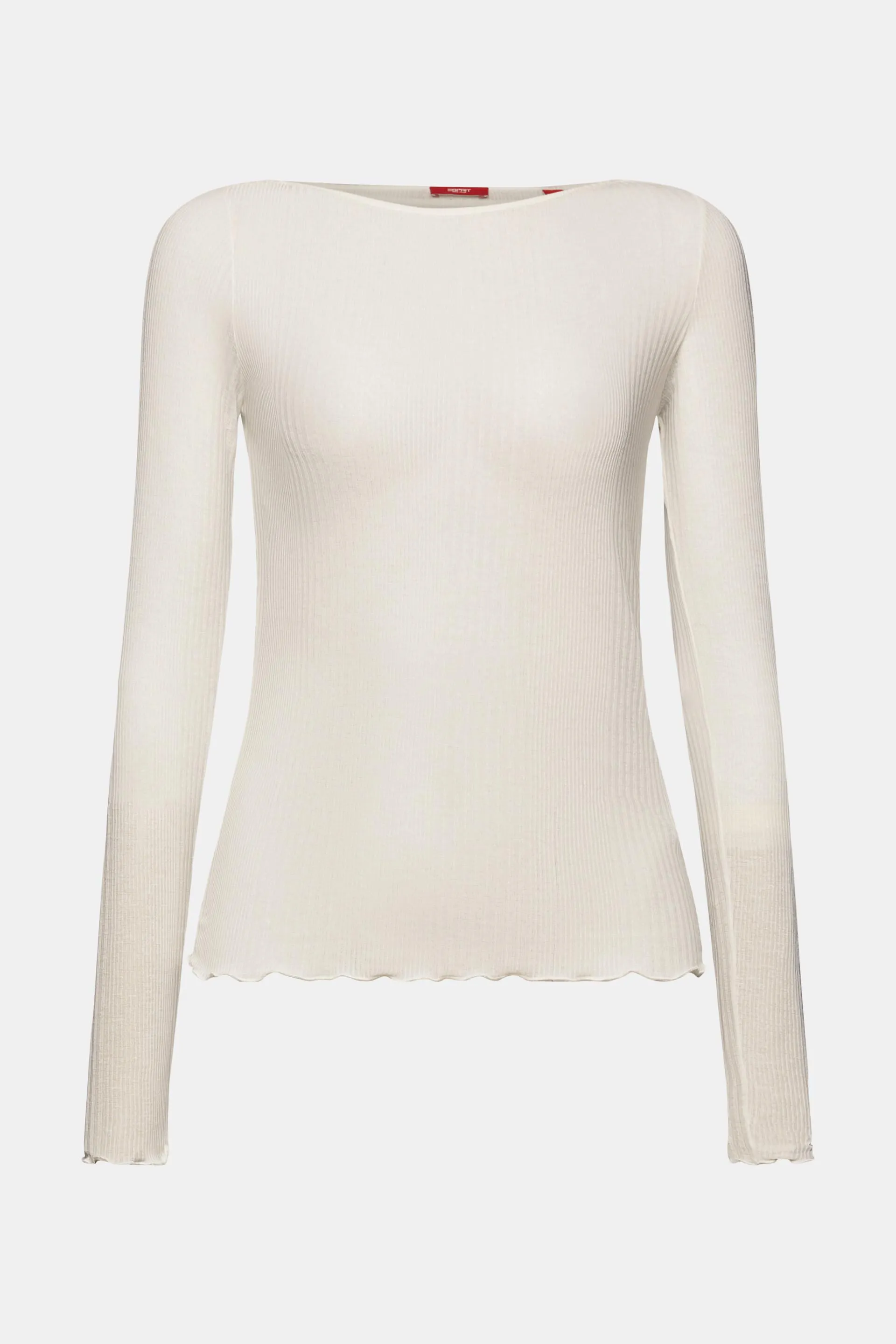Maglia trasparente a coste