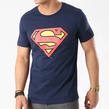 Maglietta con logo Superman Navy