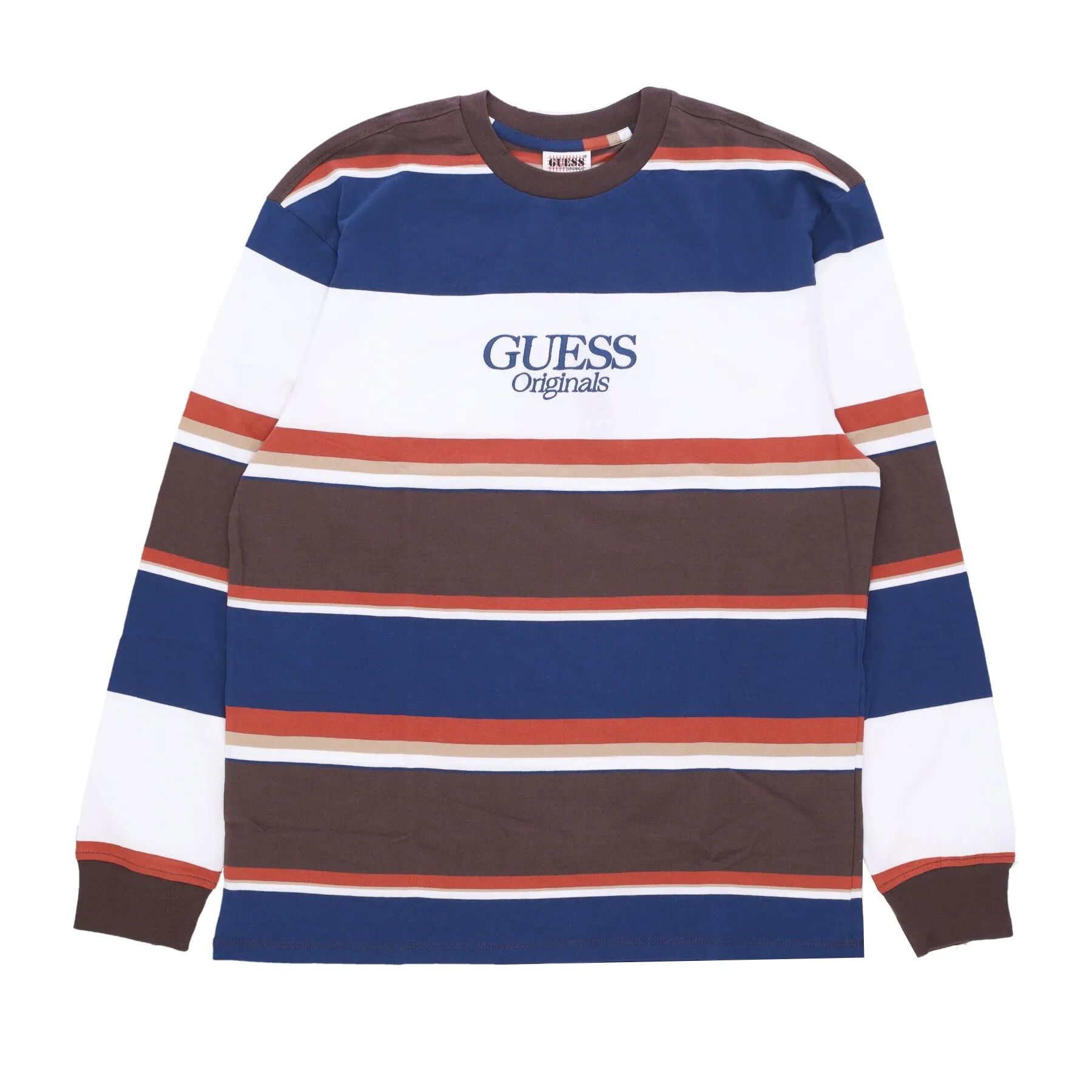 Maglietta Manica Lunga Uomo Go Denton Stripe L/s Tee White/multi