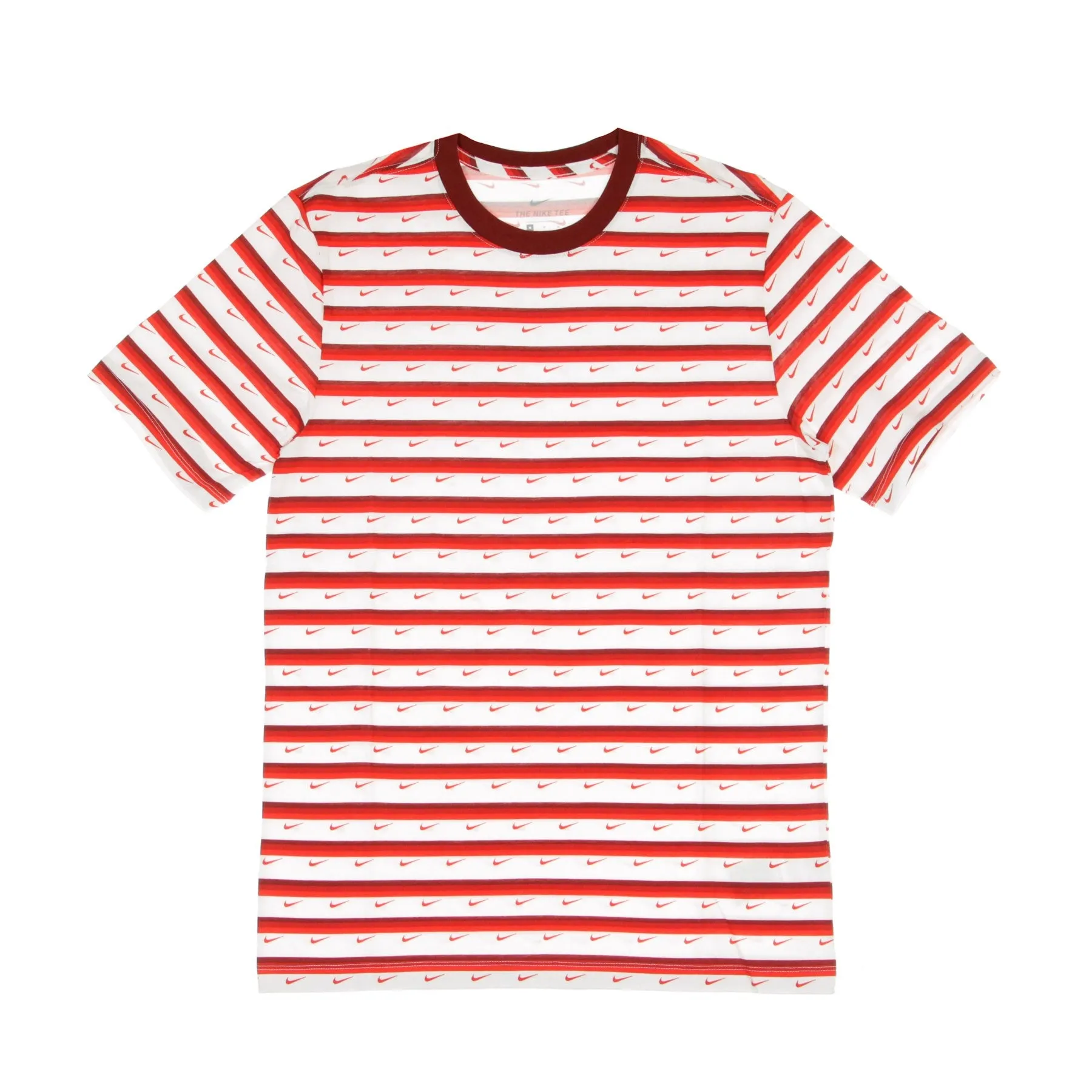 Maglietta Uomo Club Stripe Tee White/team Red/gym Red/university Red