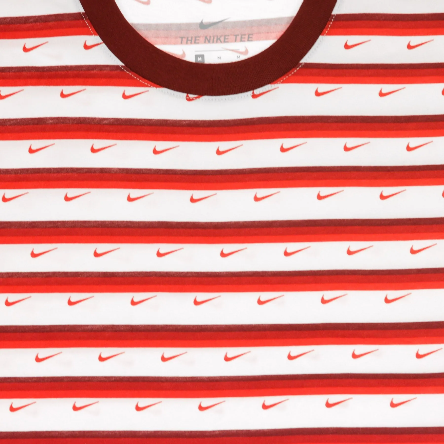 Maglietta Uomo Club Stripe Tee White/team Red/gym Red/university Red