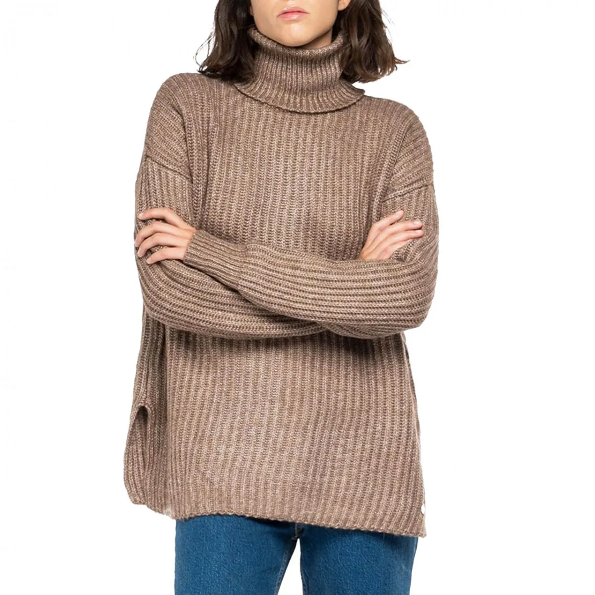 Maglione Con Collo Alto, Verde