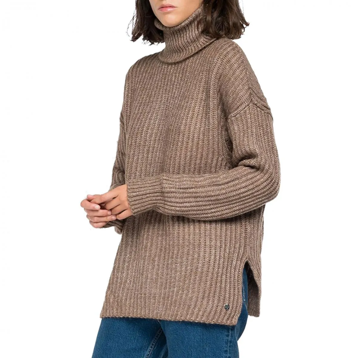 Maglione Con Collo Alto, Verde