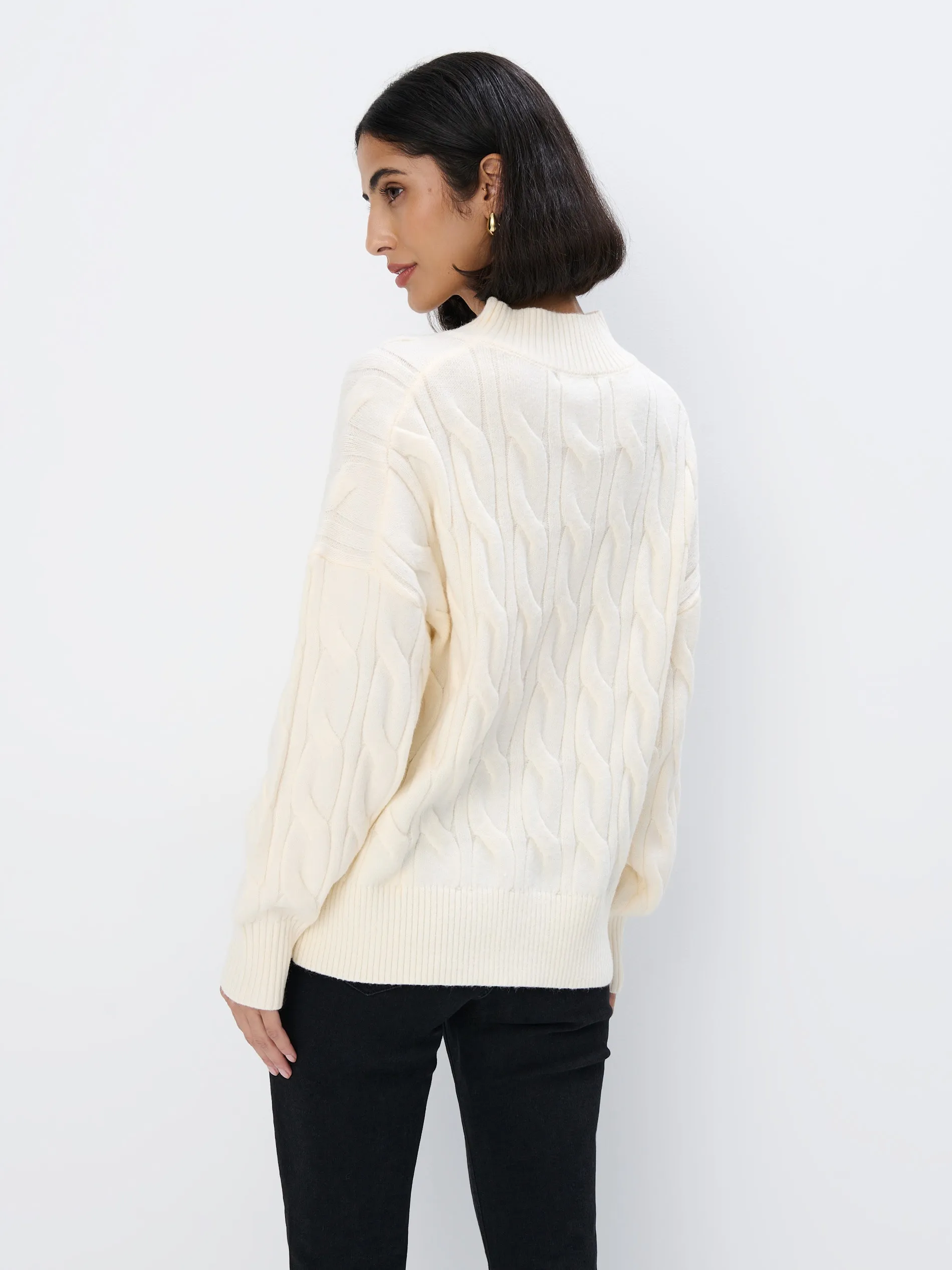 Maglione con collo rialzato