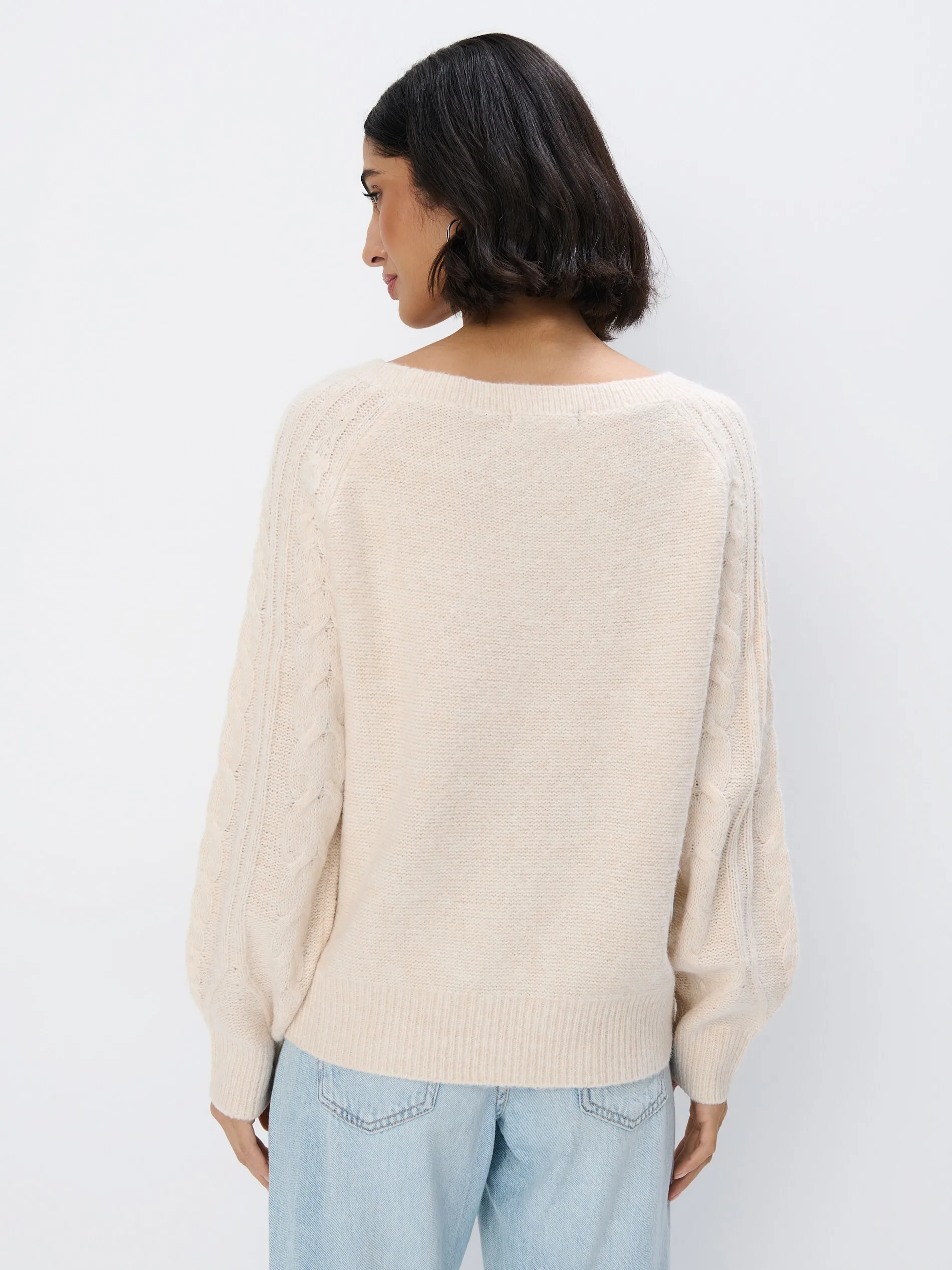 Maglione con trama decorativa