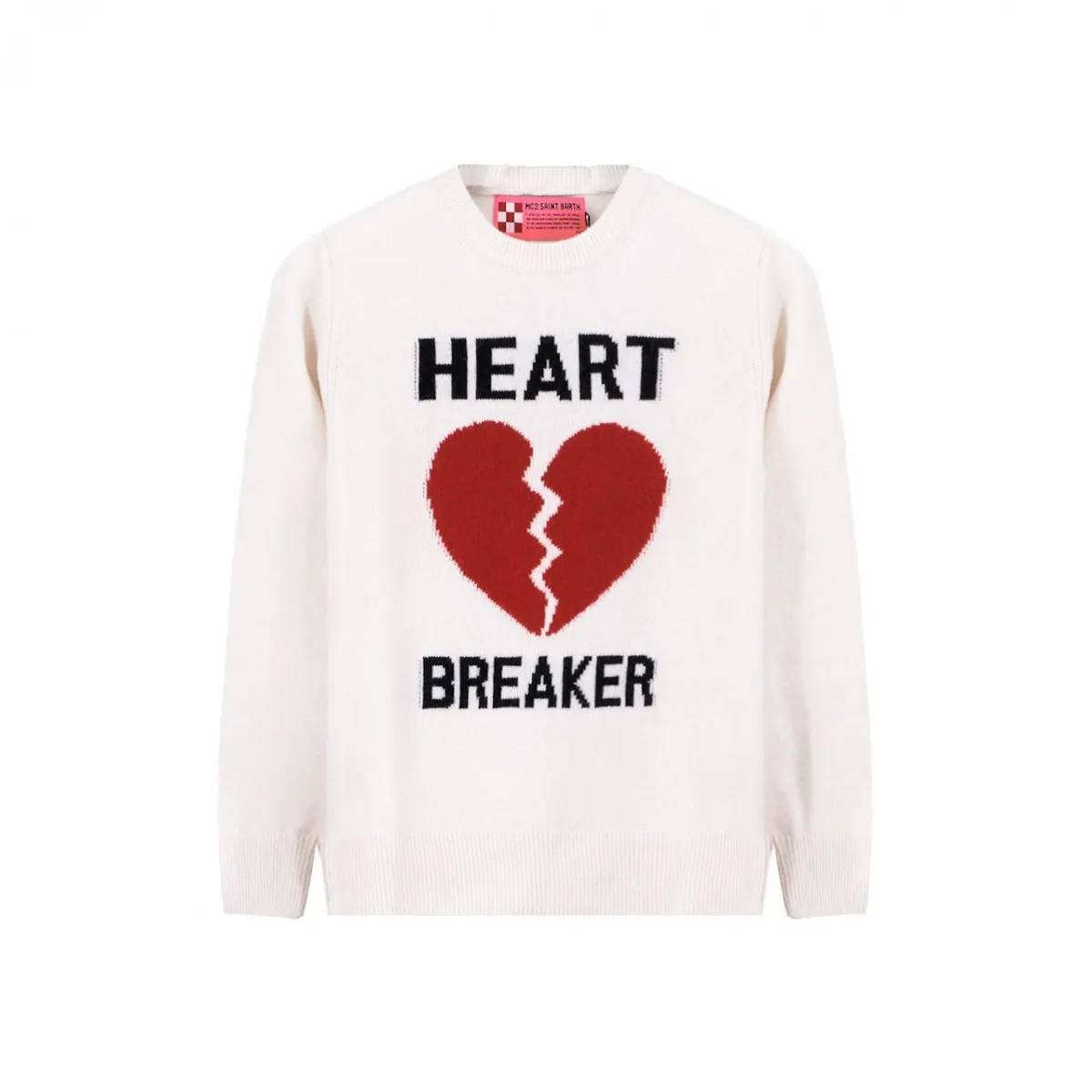 Maglione Girocollo Heart Breaker Bianco