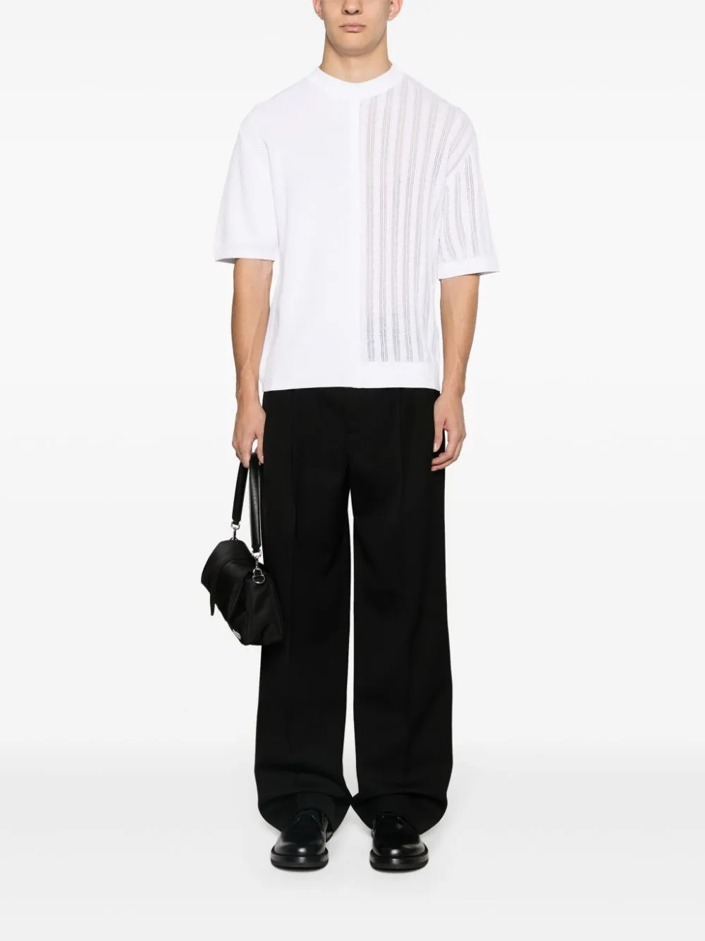 Maglione girocollo in bianco - uomo