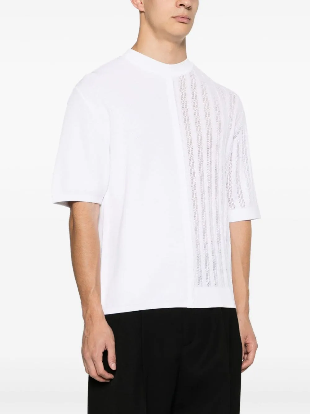 Maglione girocollo in bianco - uomo