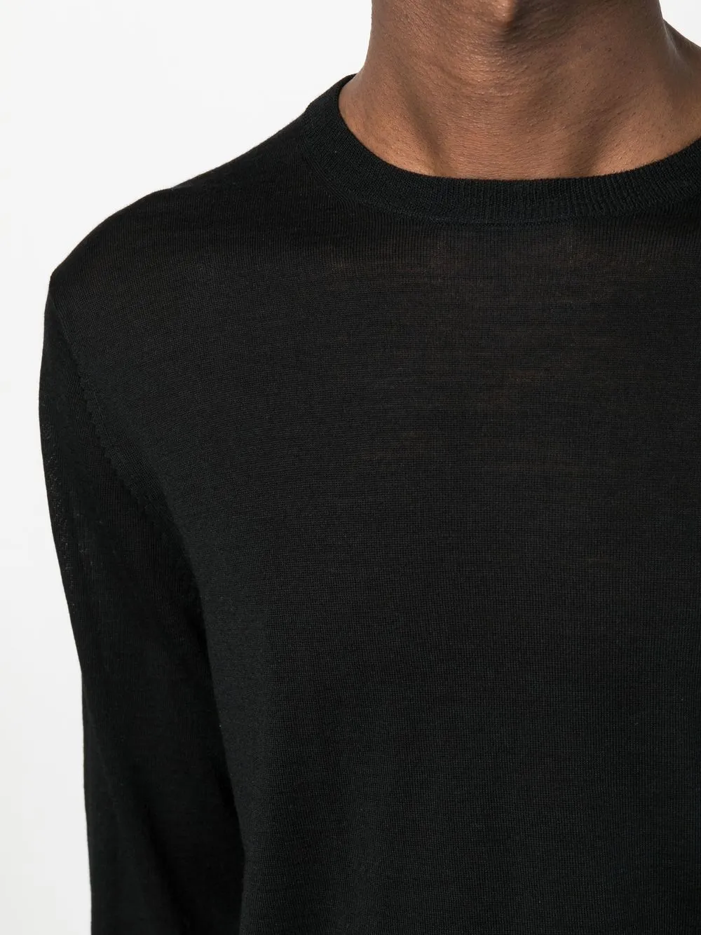 Maglione girocollo in nero - uomo
