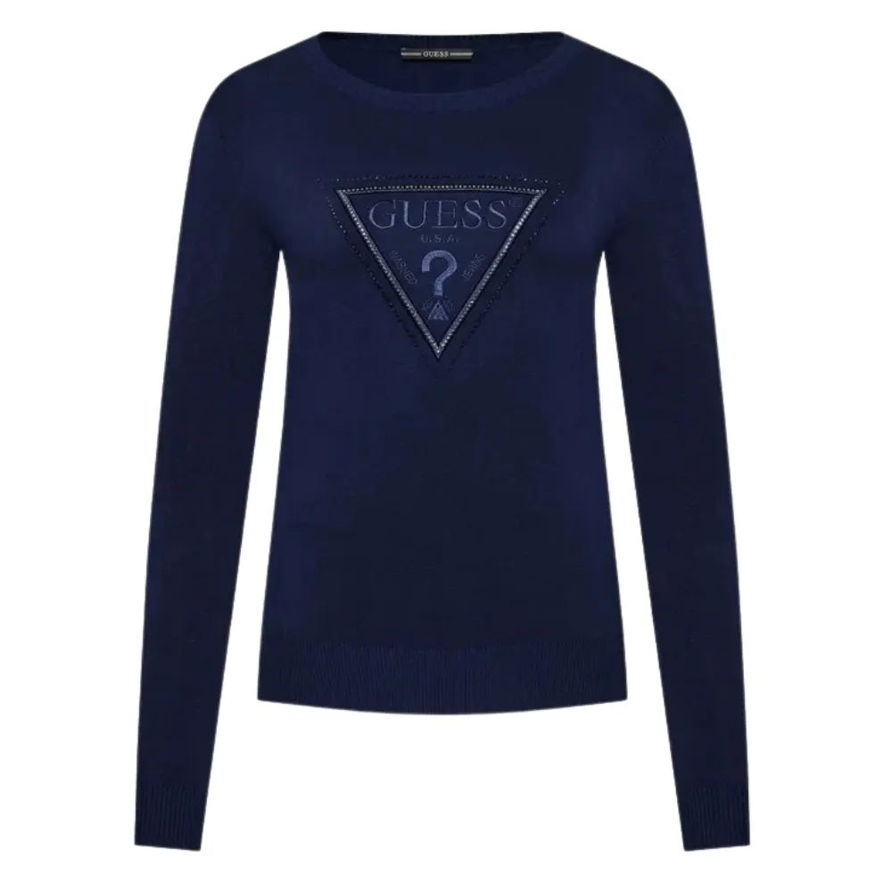Maglione Guess con logo triangolo strass